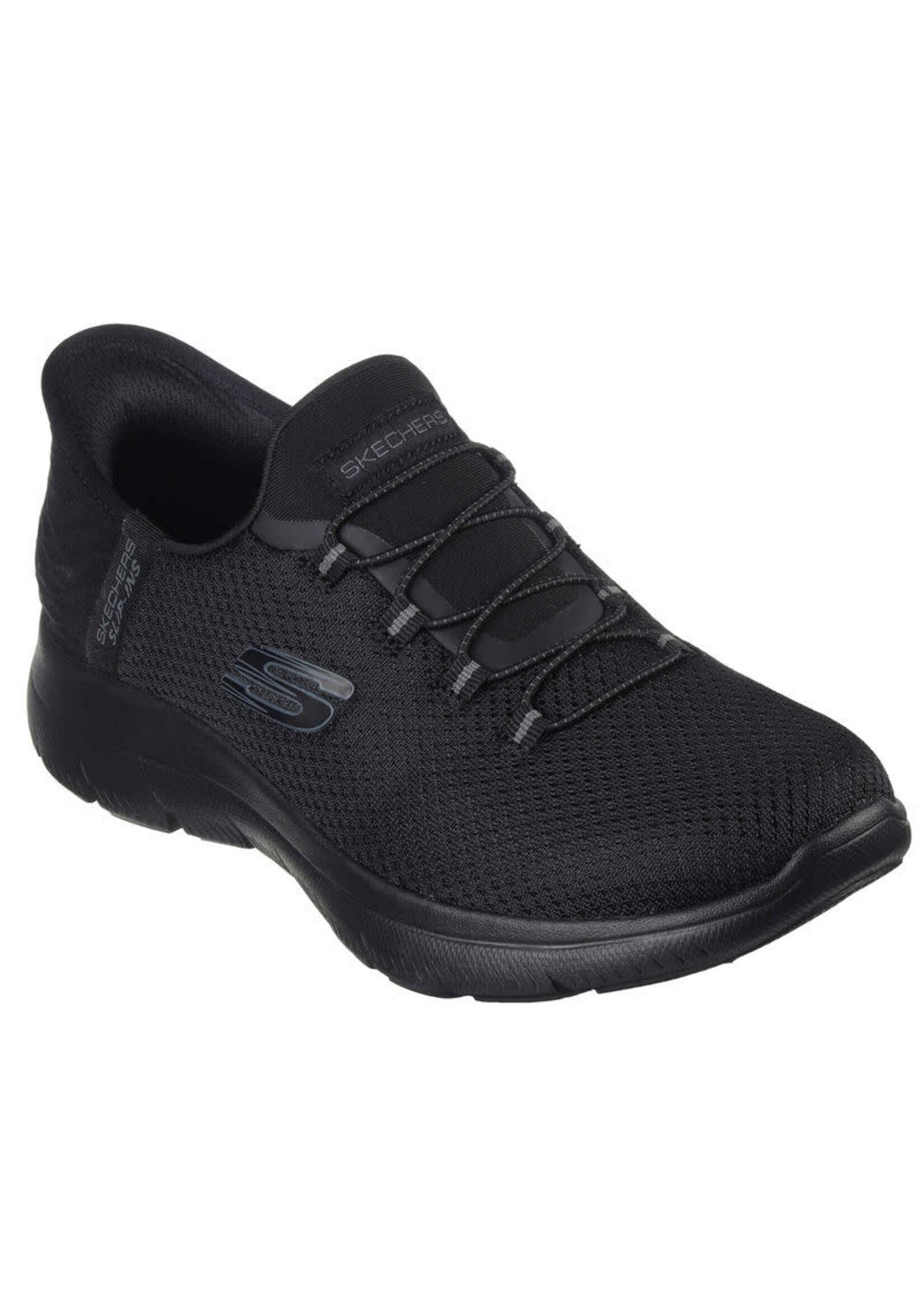 Black slip on skechers womens outlet