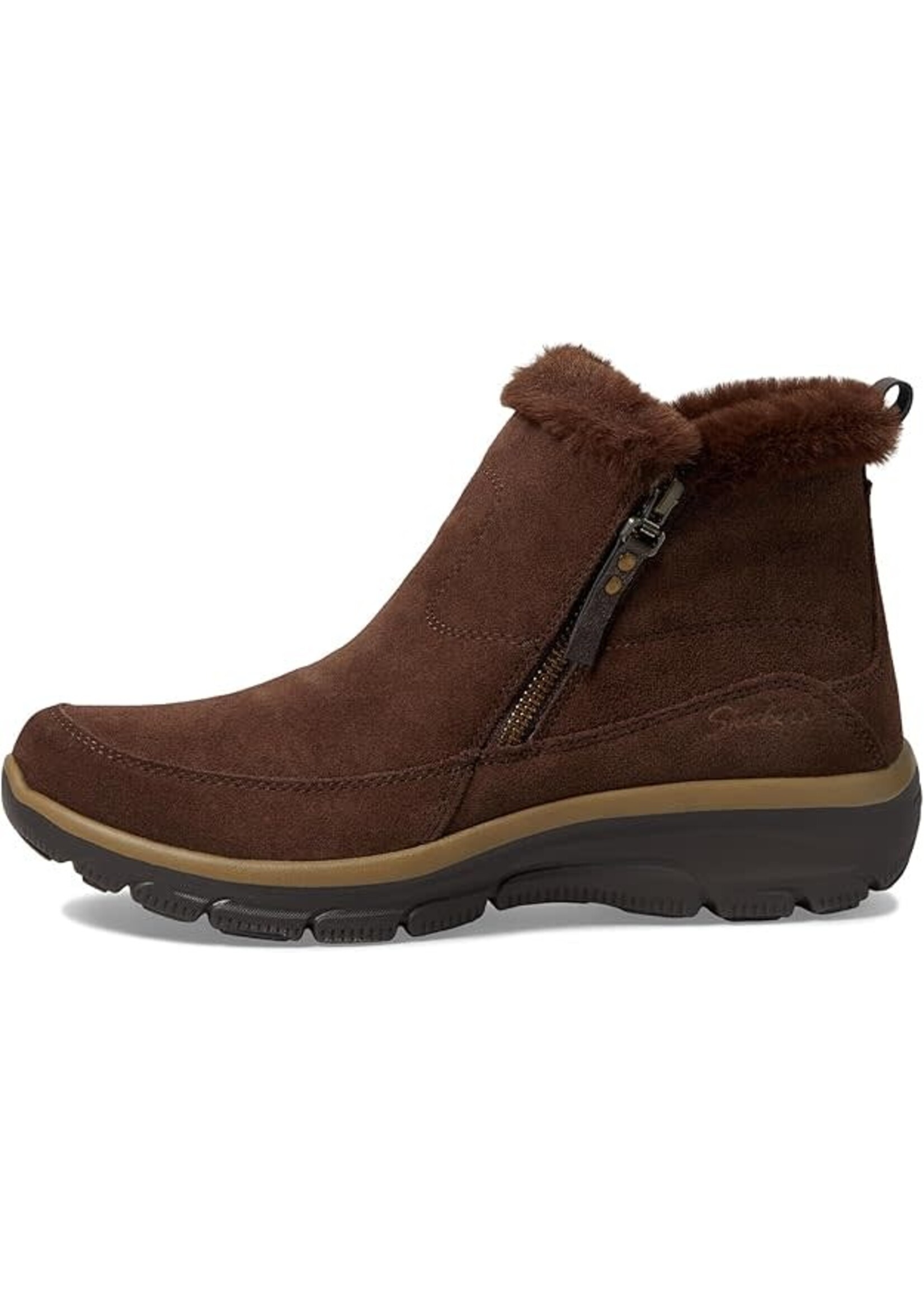 Skechers Womens Relaxed Fit: Easy Going - Cool Zip Memory Foam 167862/CHOC Chocolate Brown