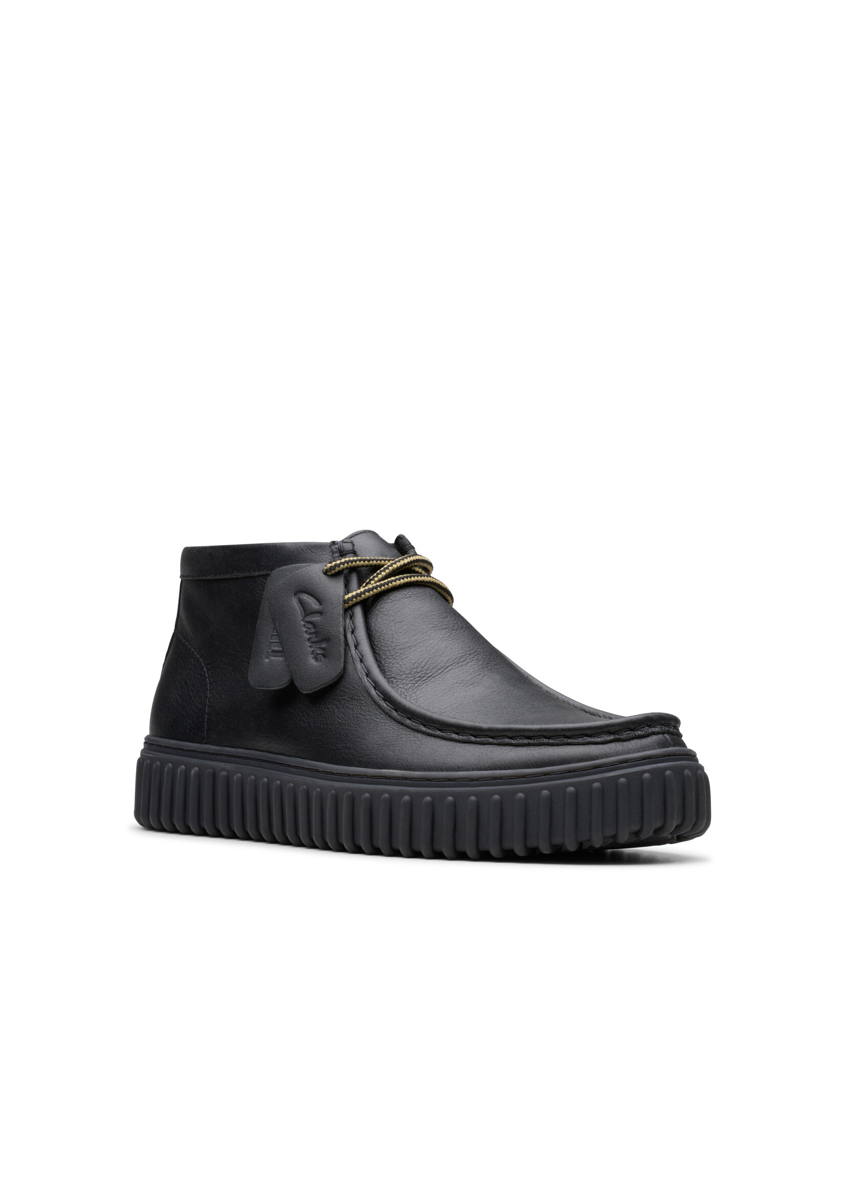 Clarks Torhill Hi Black Leather