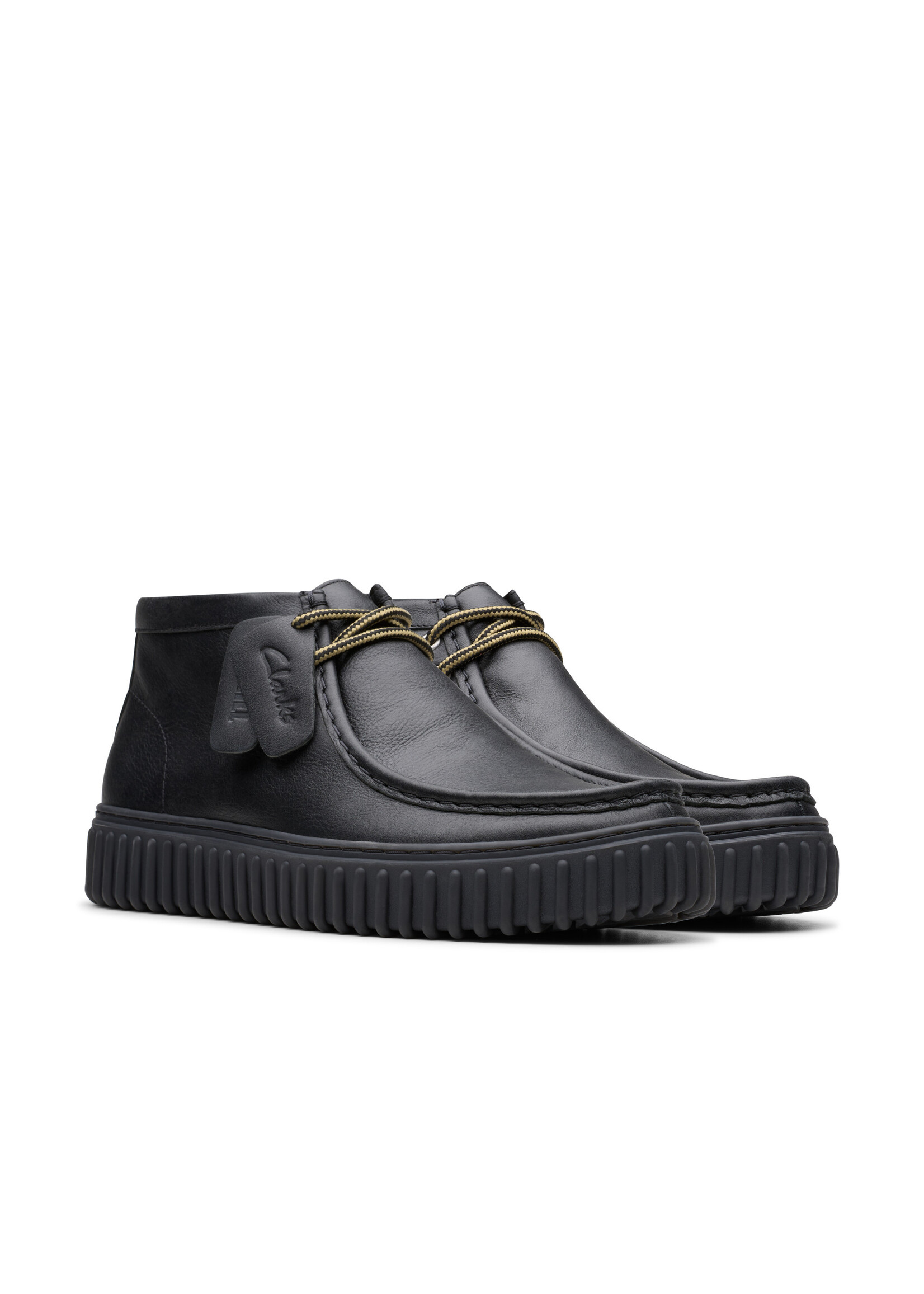 Clarks Torhill Hi Black Leather