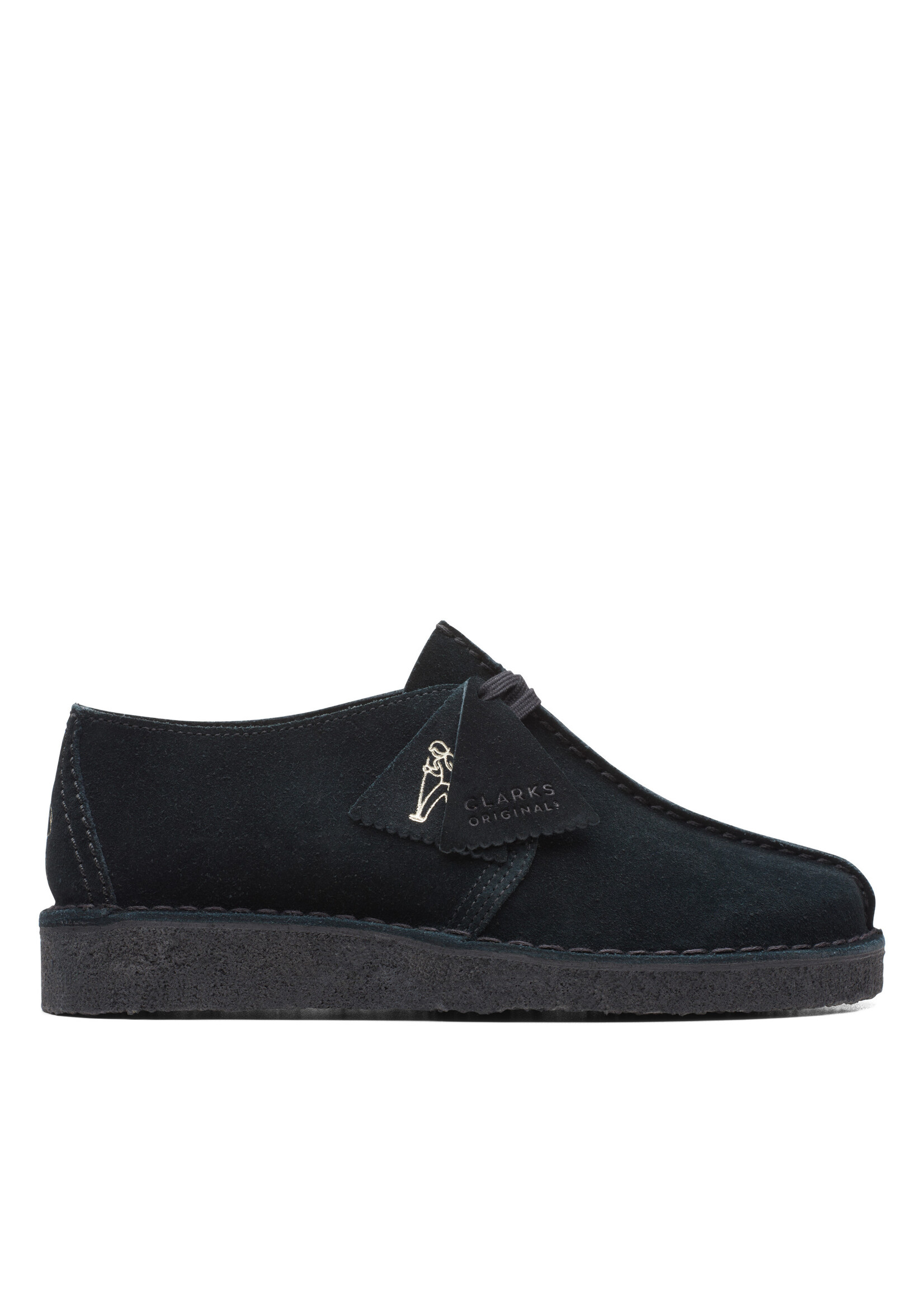Clarks Women's Desert Trek Black Suede 26165566