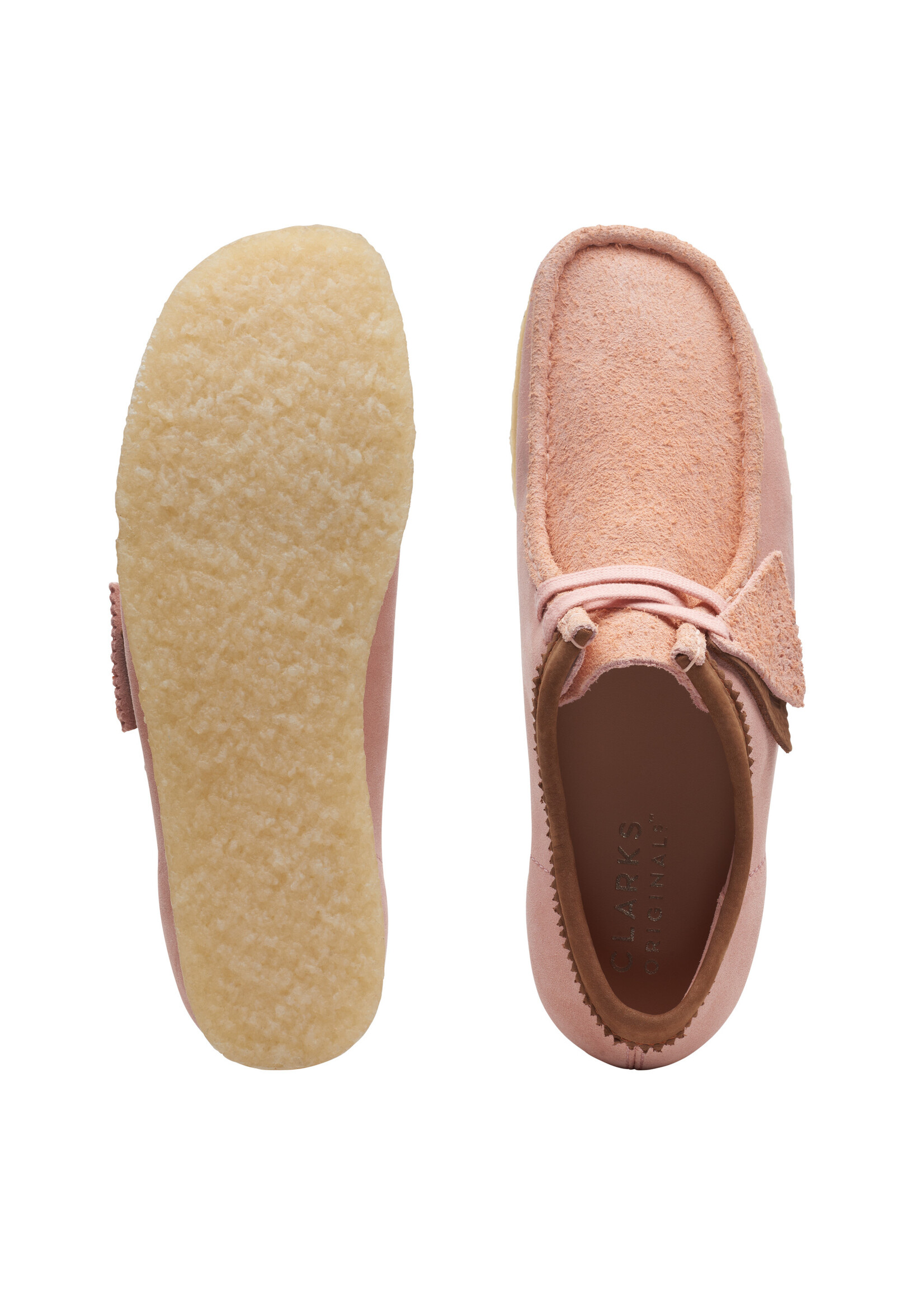Clarks Mens Originals Icon Wallabee Pink Combi Suede | 26171990