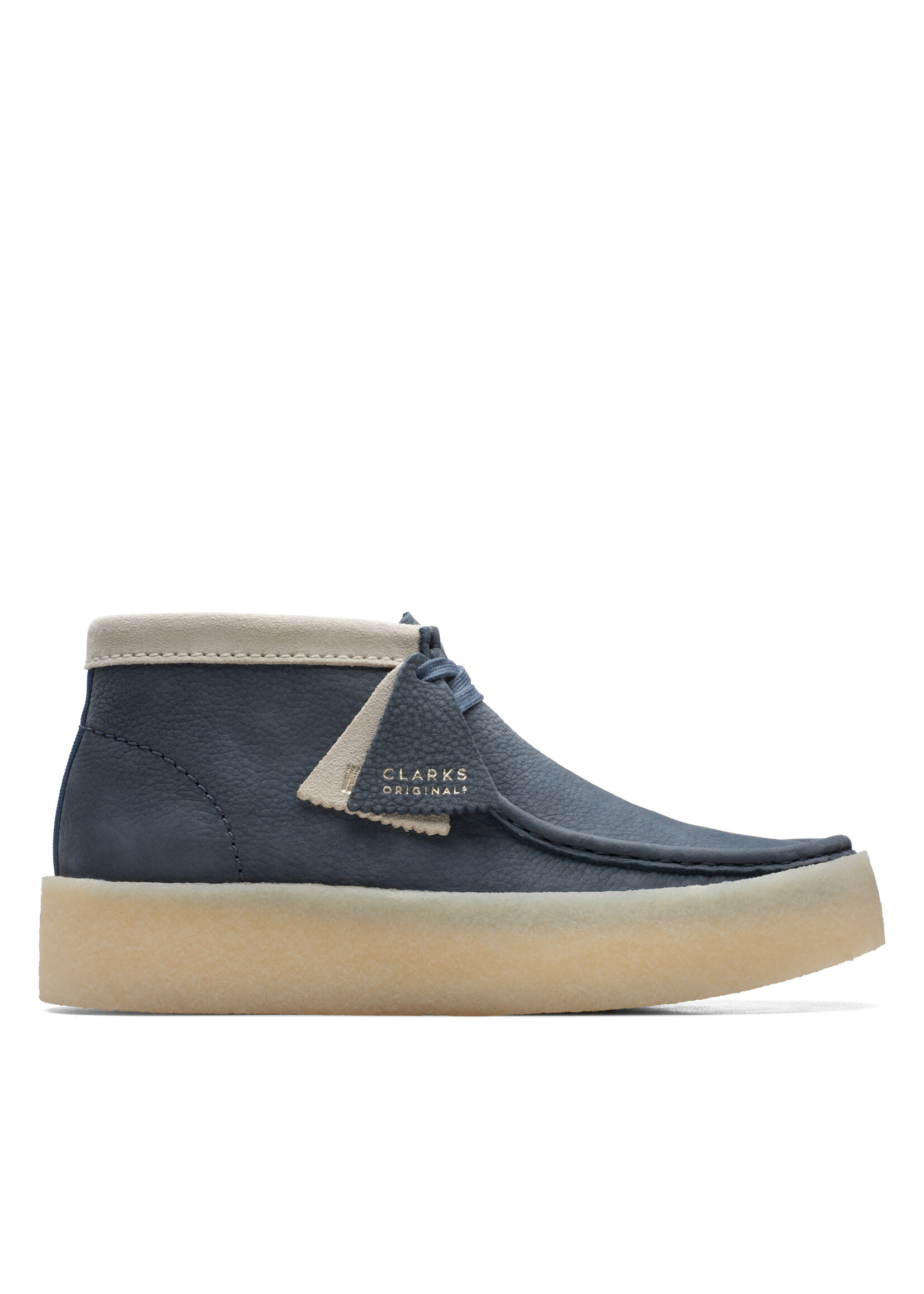 Clarks Mens Originals Icon Wallabee Cup Boot Blue Nubuck 26171091