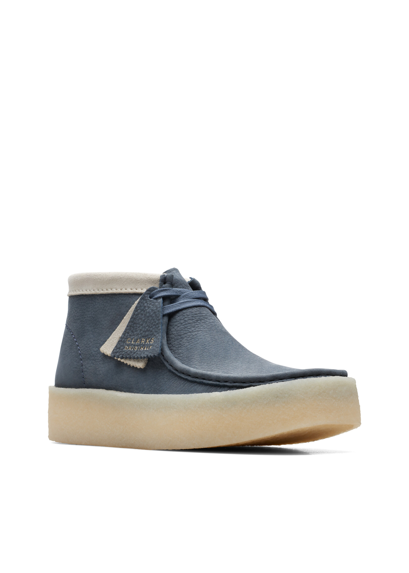 Clarks Mens Originals Icon Wallabee Cup Boot Blue Nubuck 26171091