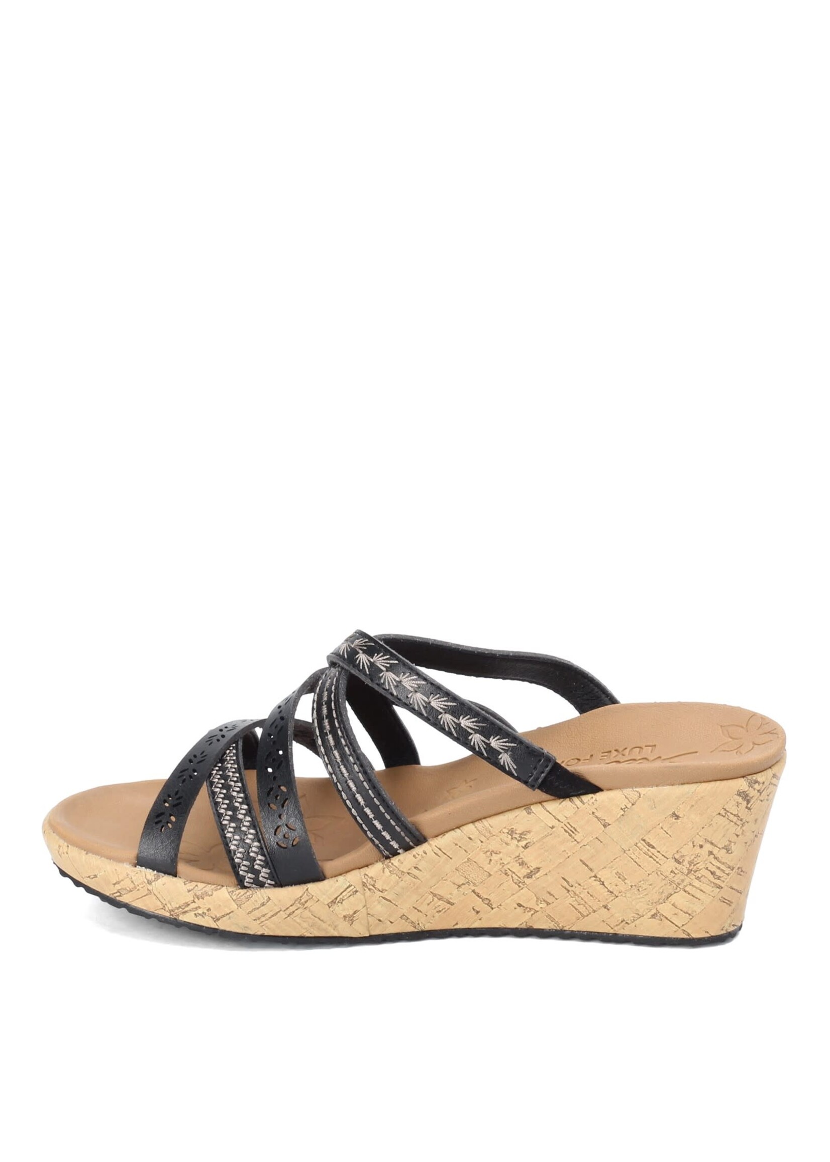 Skechers Womens  Wedge Beverlee Tiger Posse 31714/BLK Black