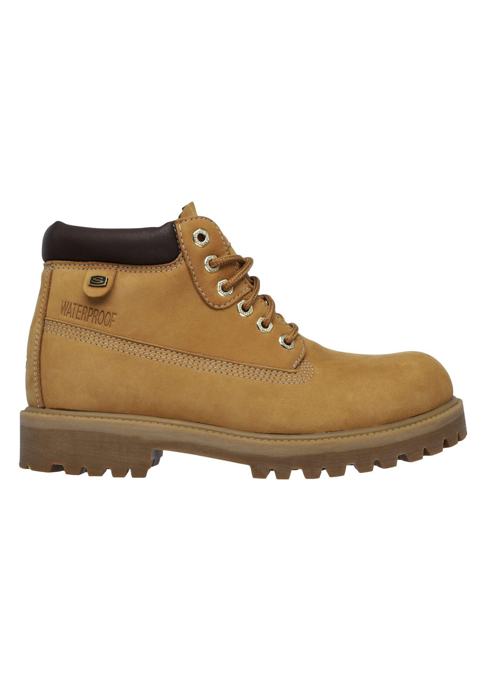 Skechers Mens Waterproof Boots Sergeants Verdict 4442 Wheat Tan Air-Cooled Comfort