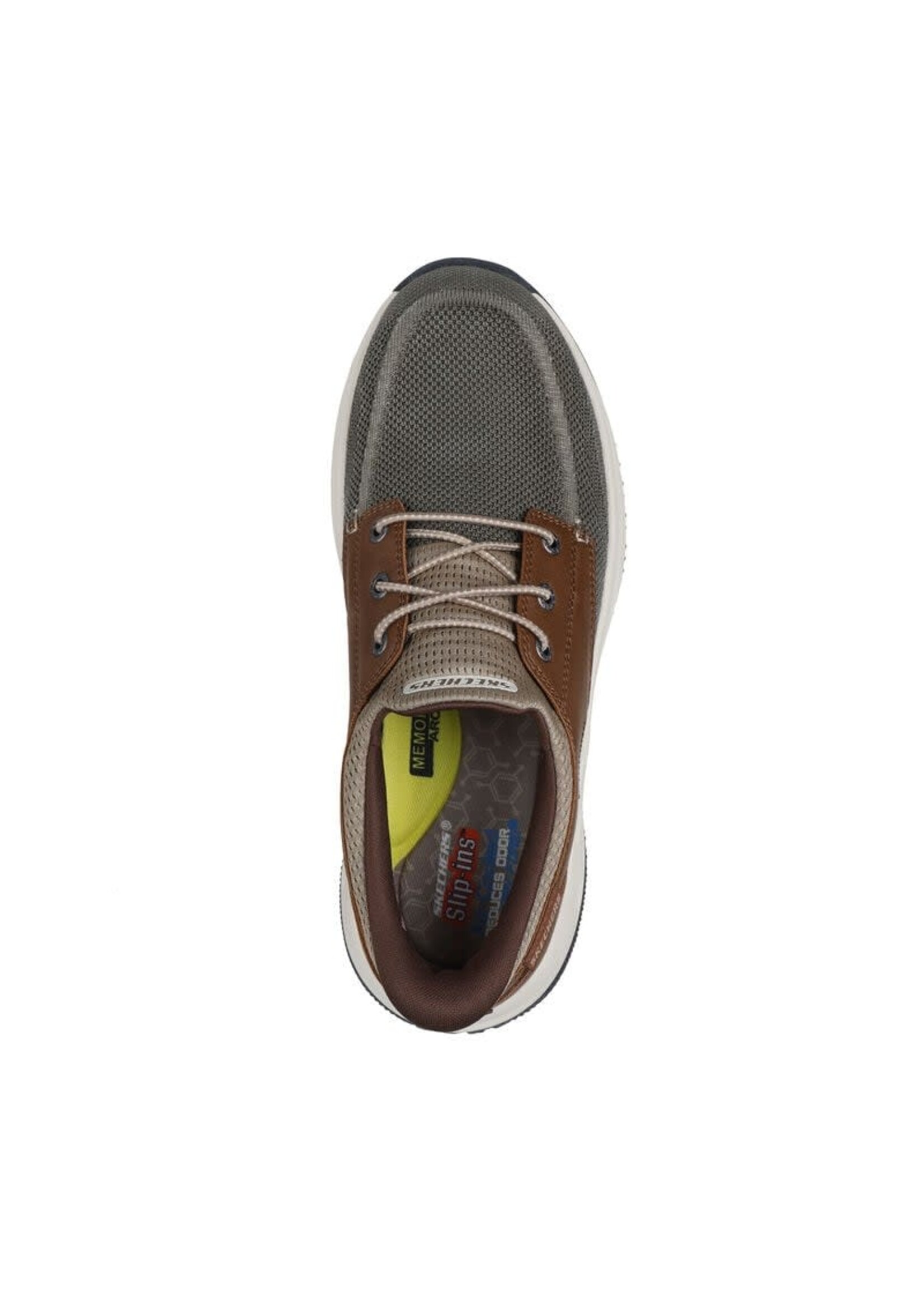 Skechers Mens Slip-ins Relaxed Fit: Meroe - Alden 205467/TPBR Taupe/Brown