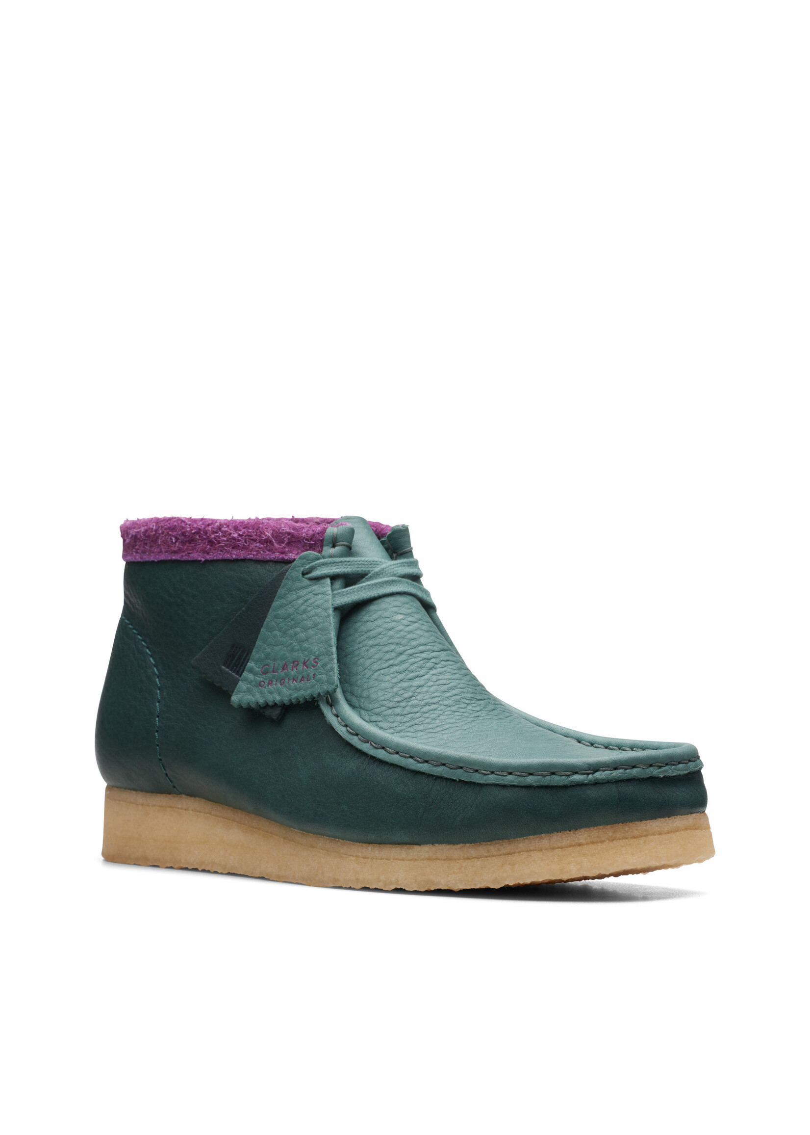 Clarks Mens Originals Icon  Wallabee Boot Green Combi 26168831