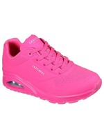 Skechers Women's Skecher Street Women's Uno - 73667 HTPK Night Shades Sneaker, Hot Pink