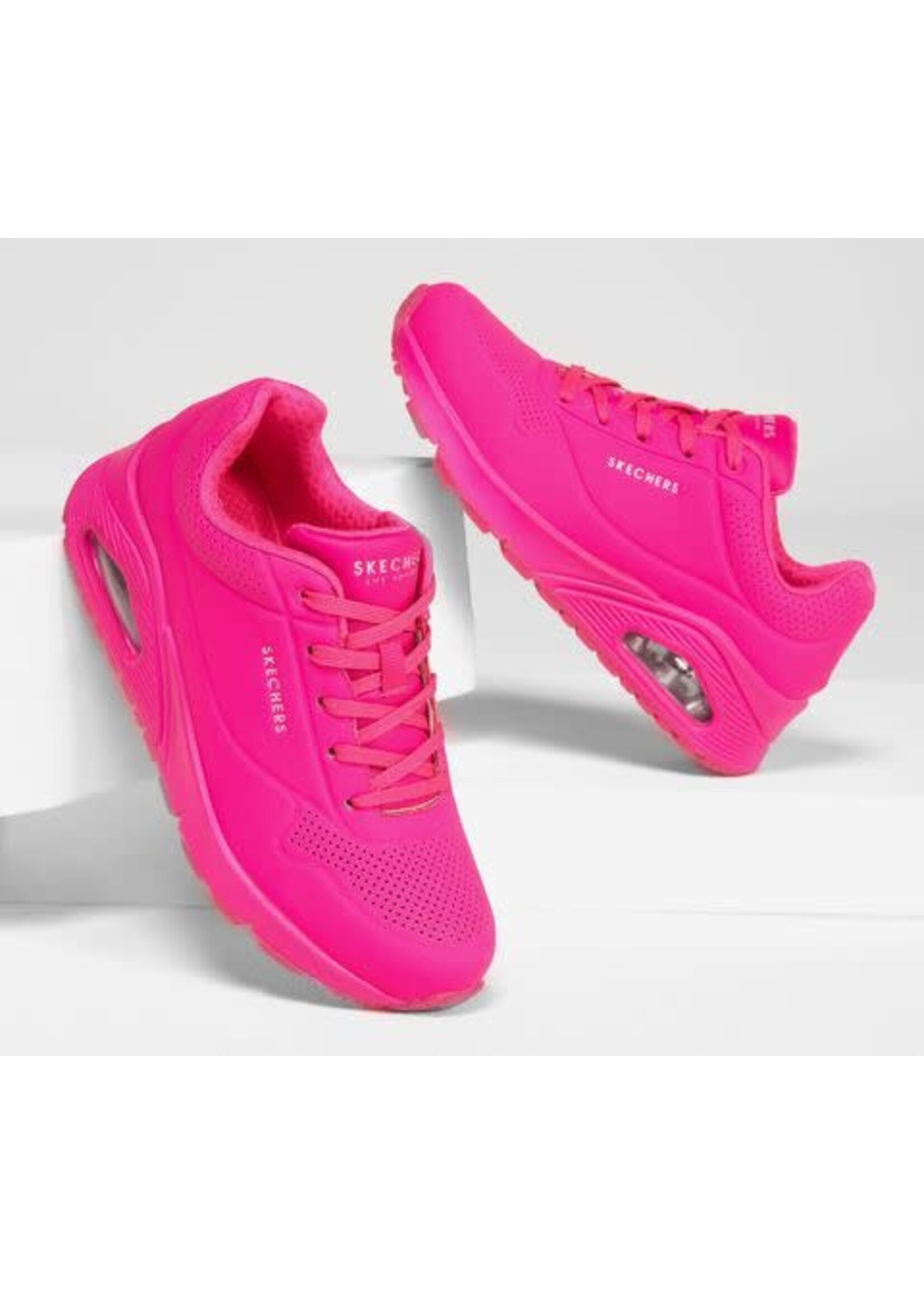 Skechers Women's Street Women's Uno - 73667 HTPK Night Shades Sneaker, Hot Pink