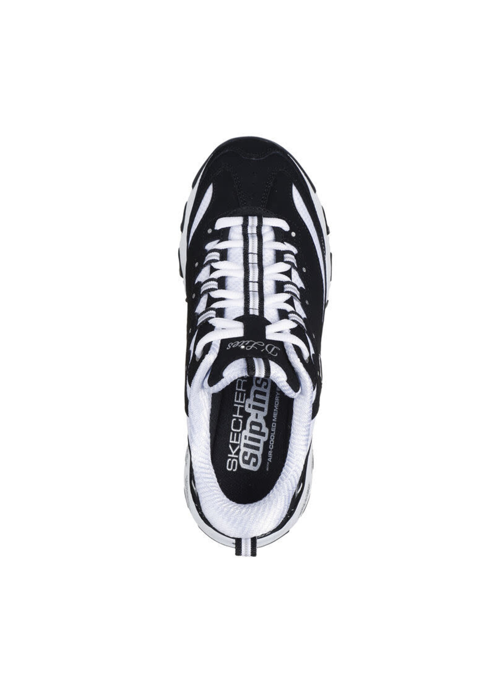Skechers Womens Slip-ins D'Lites Fan Girl 150542 Black White
