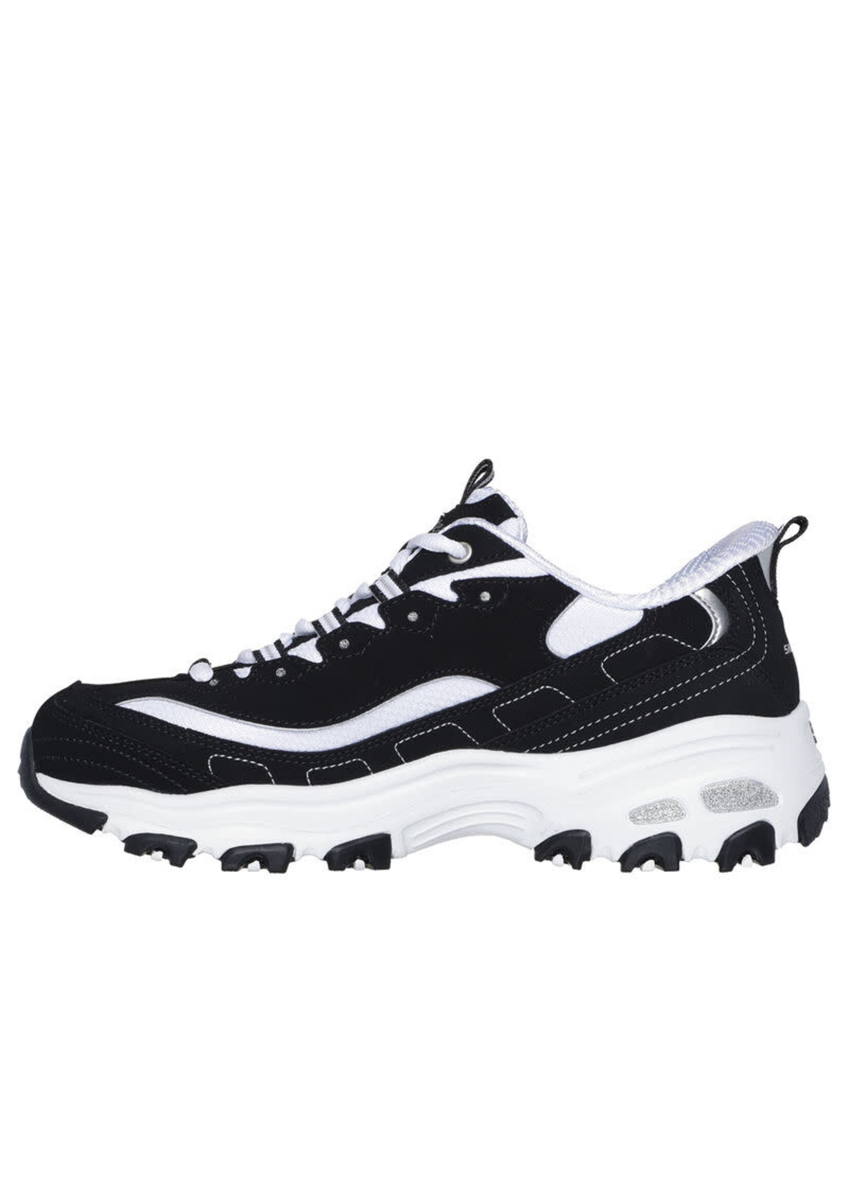 Skechers Womens Slip-ins D'Lites Fan Girl 150542 Black White