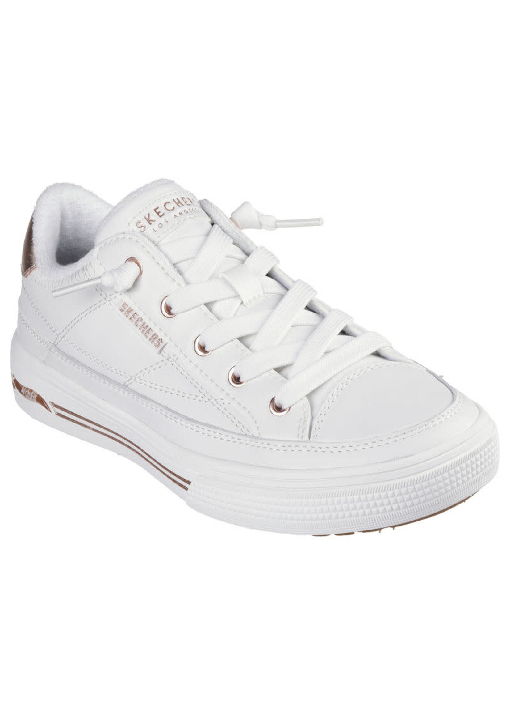 Skechers Women's Premium Leather Arch Fit Arcade - Lead The Way 177214 WHT White
