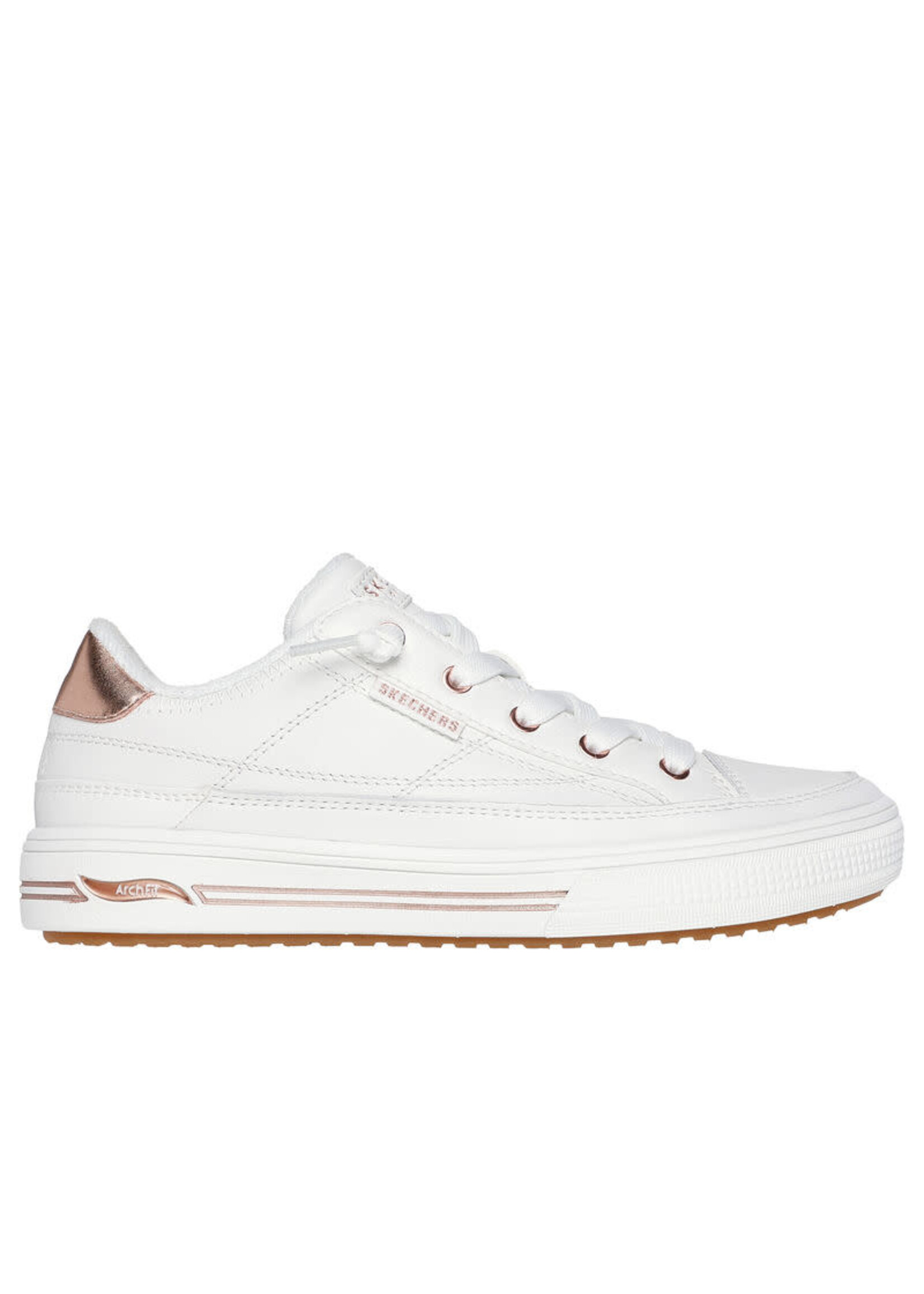 Skechers Women's Premium Leather Arch Fit Arcade - Lead The Way 177214 WHT White