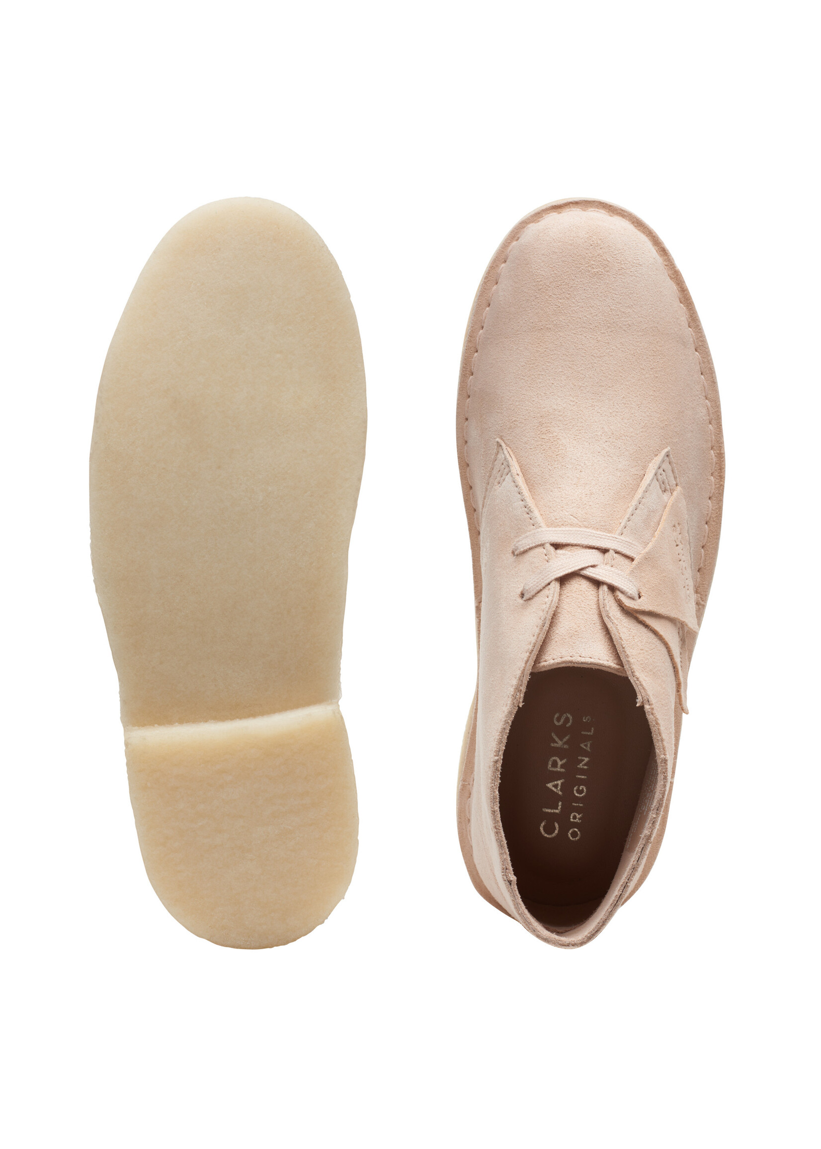 Clarks Womens  Desert Boot. Natural Sued Beige | 26165814