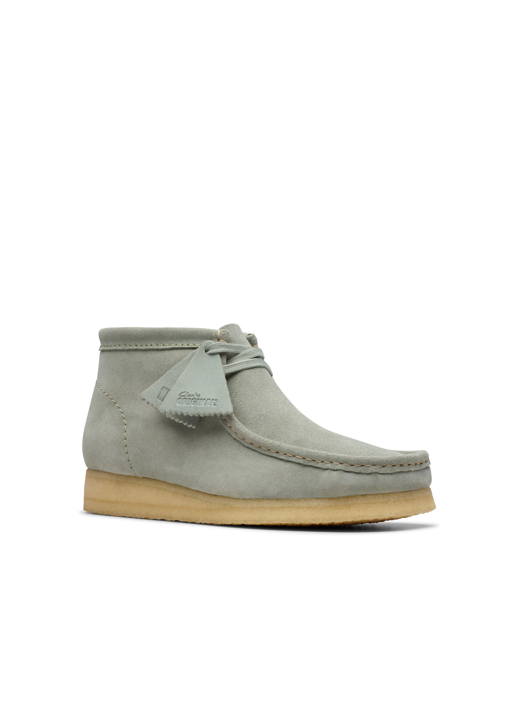 Clarks Mens Wallabee Boot  Sage Green Suede | 26181139