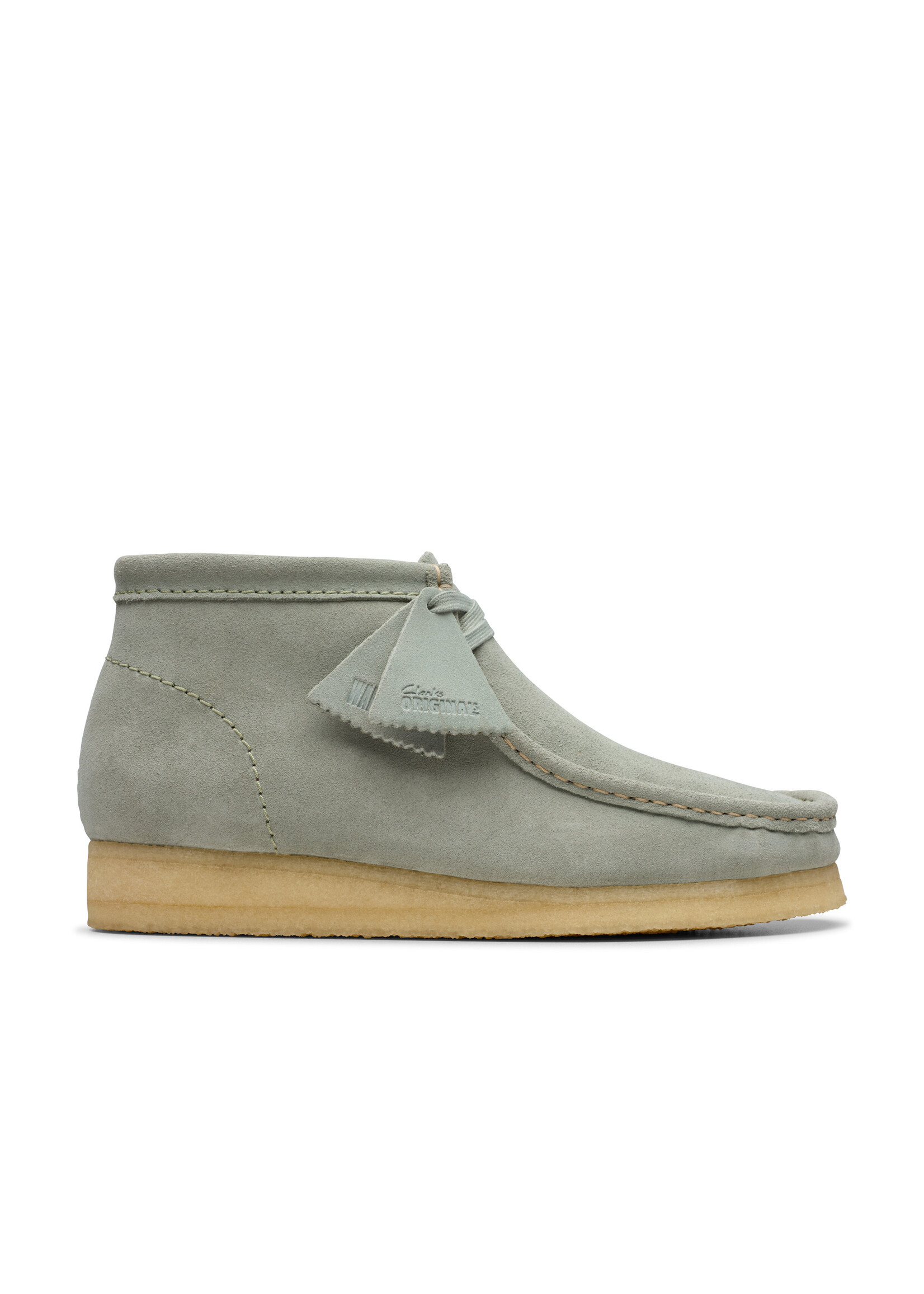 Clarks Mens Wallabee Boot  Sage Green Suede | 26181139