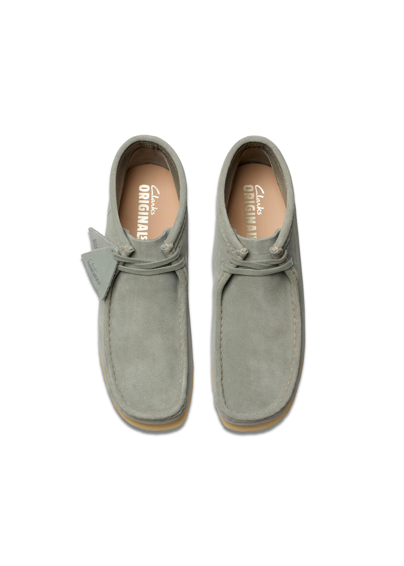 Clarks Mens Wallabee Boot  Sage Green Suede | 26181139