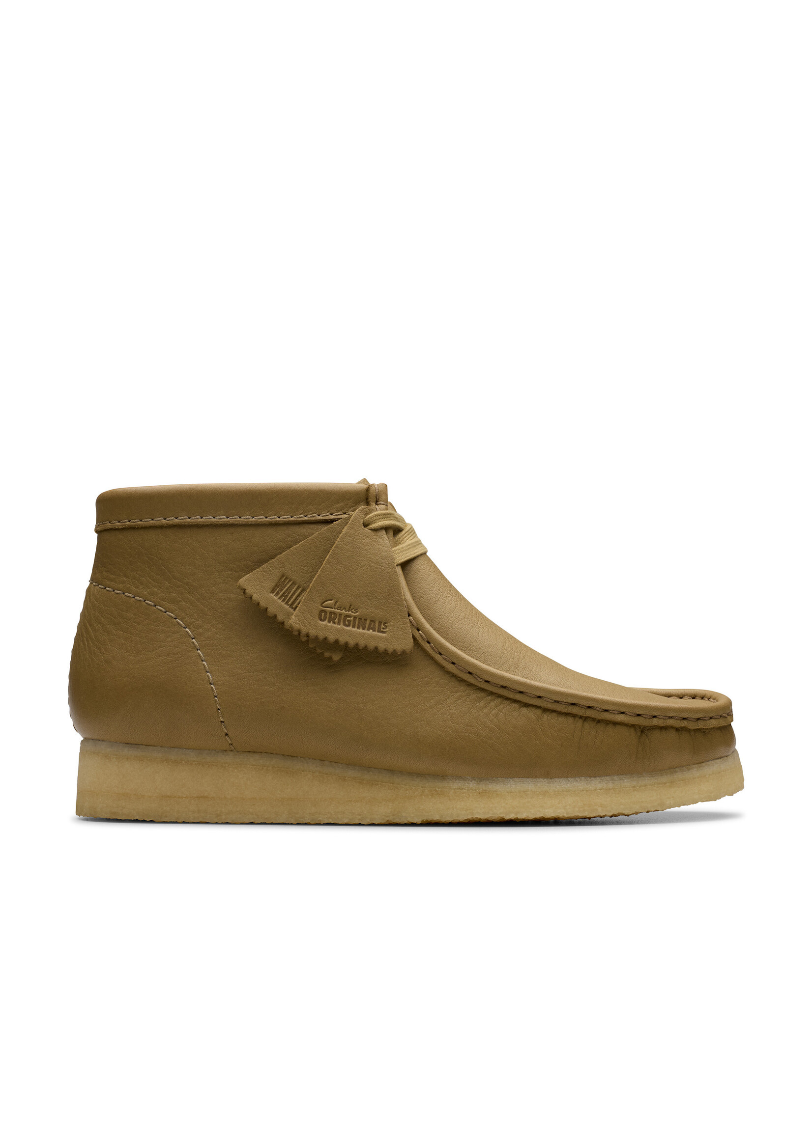 Clarks Mens Wallabee Boot  Dark Olive Leather Green | 26180690