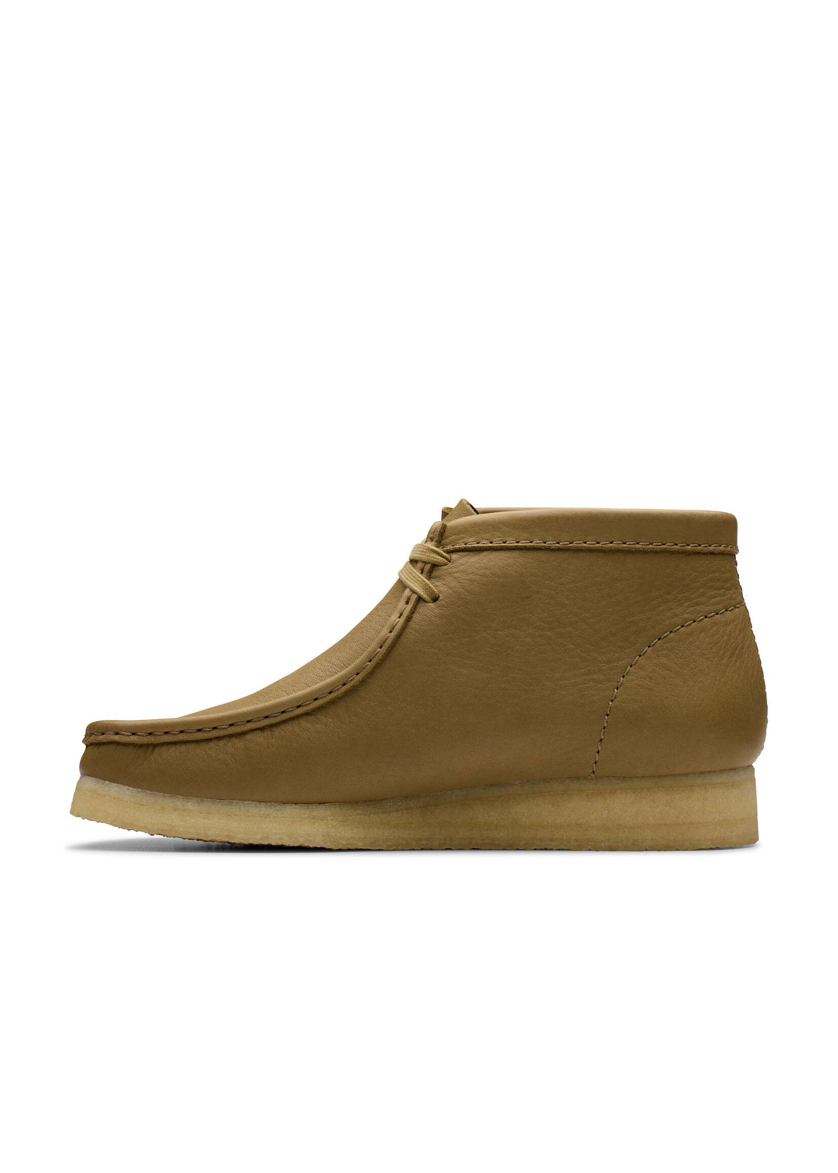 Clarks Mens Wallabee Boot  Dark Olive Leather Green | 26180690