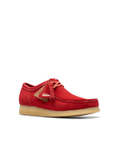 Clarks Mens Wallabee Red Suede | 26180195 - SHOE PLUS - Low Prices