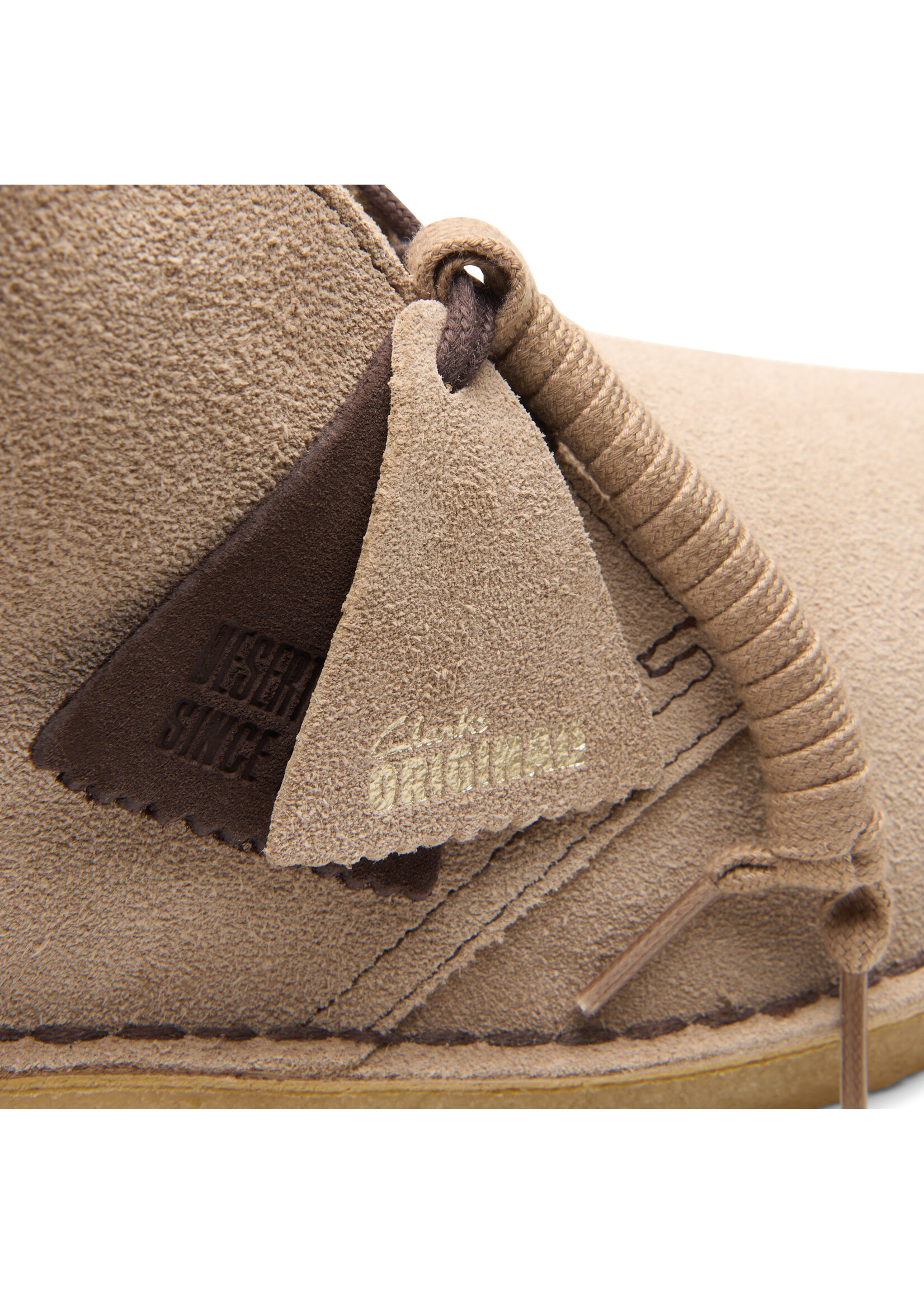 Clarks Mens Desert Boot Wolf Suede Grey | 26180643