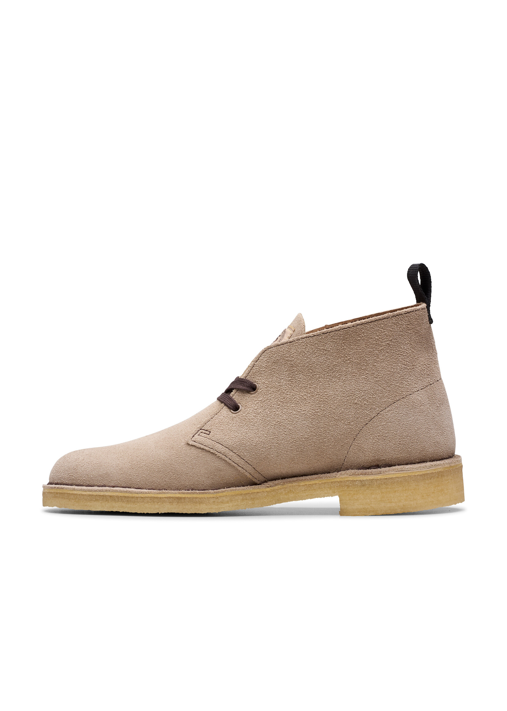 Clarks Mens Desert Boot Wolf Suede Grey | 26180643