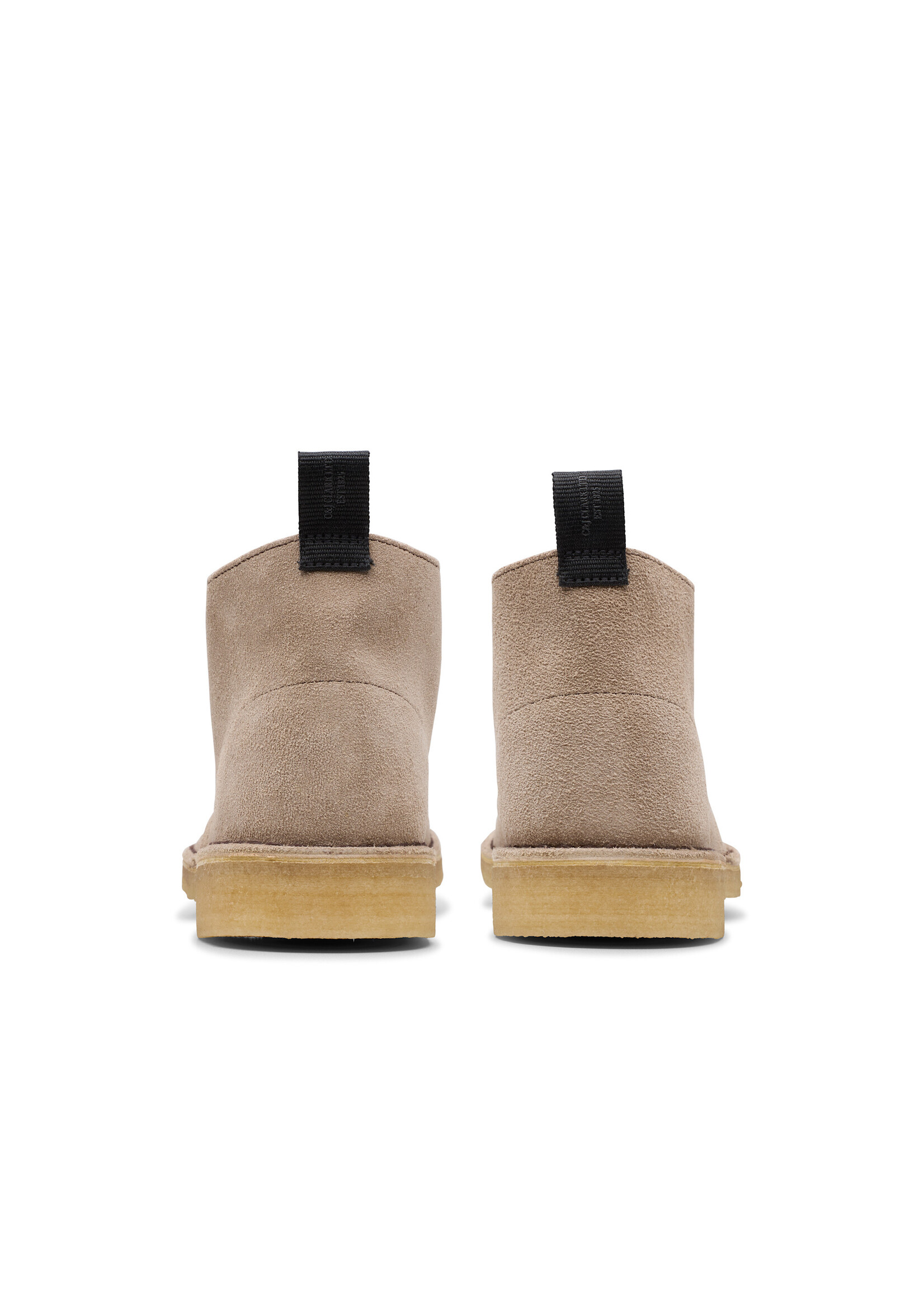 Clarks Mens Desert Boot Wolf Suede Grey | 26180643