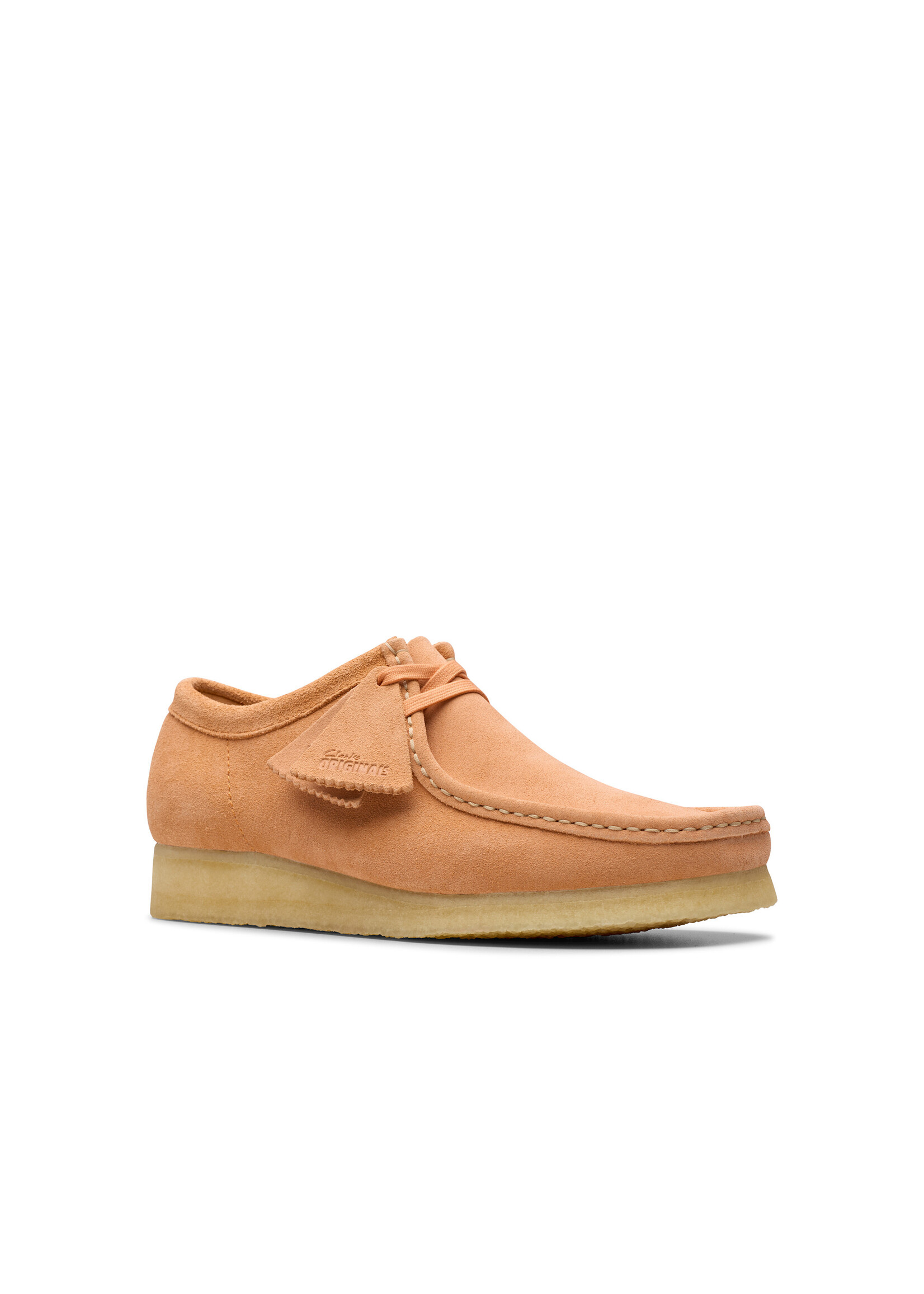 Clarks Mens Wallabee Pale Peach Suede | 26181402