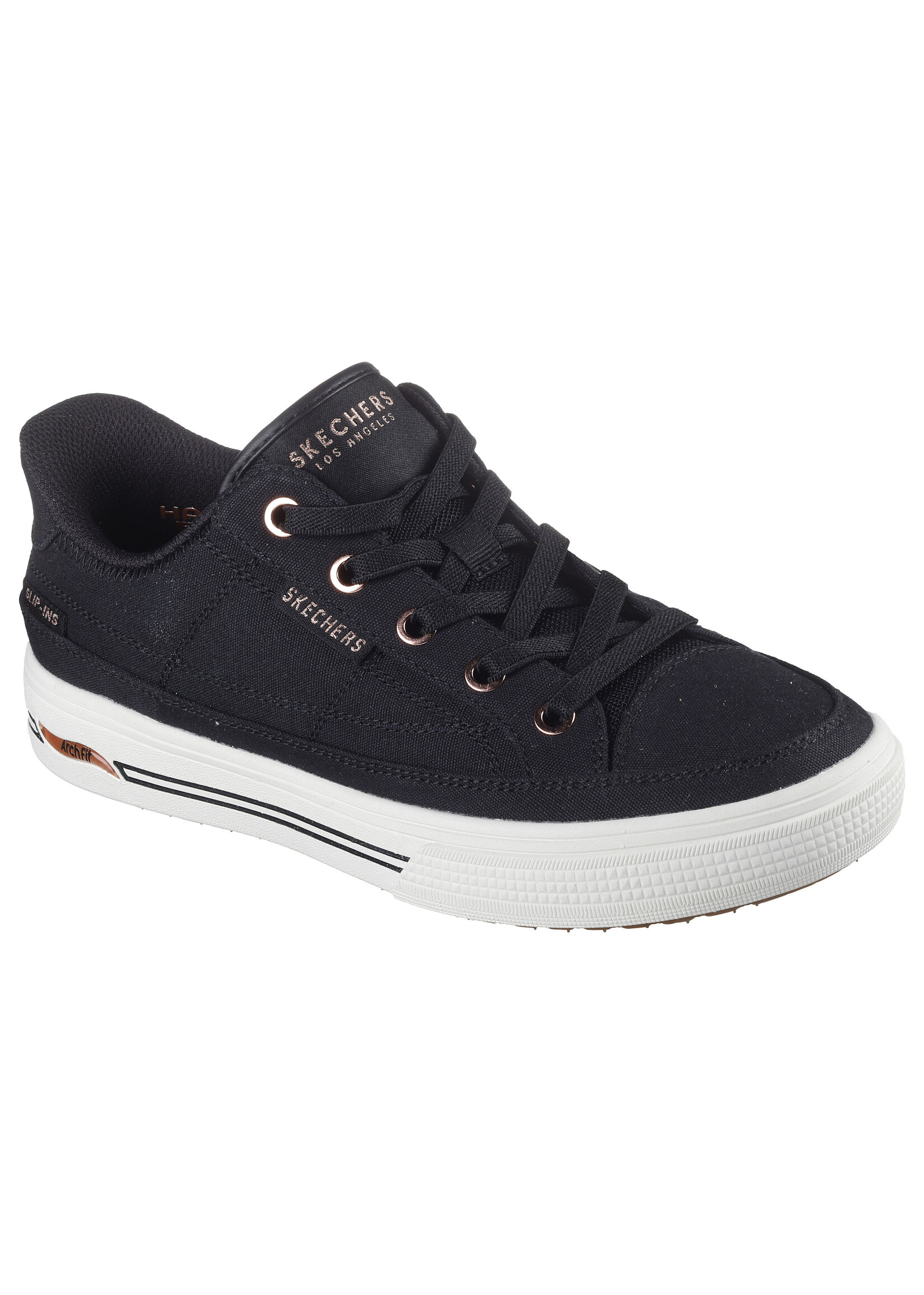 Skechers Womens Slip-ins Hands Free Arch Fit Arcade See Ya There 177197/BLK Black