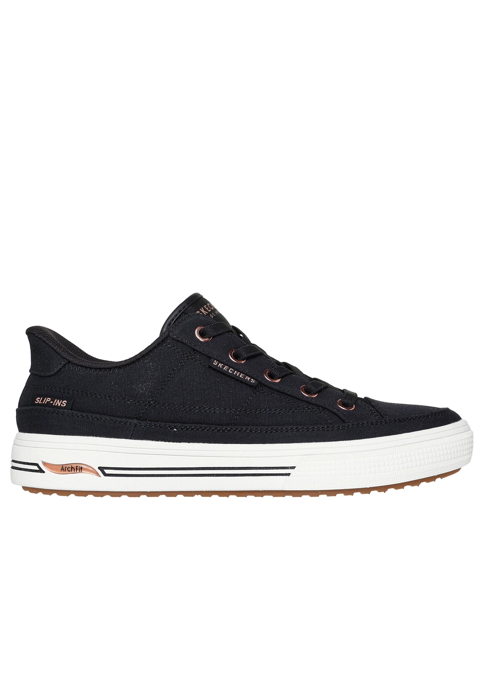 Skechers Womens Slip-ins Hands Free Arch Fit Arcade See Ya There 177197/BLK Black