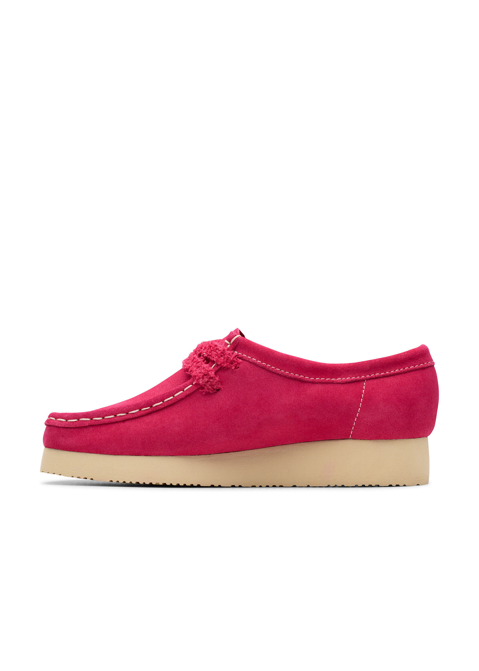 Clarks Womens Wallabee. 2604 Bright Pink Sde  | 26182220