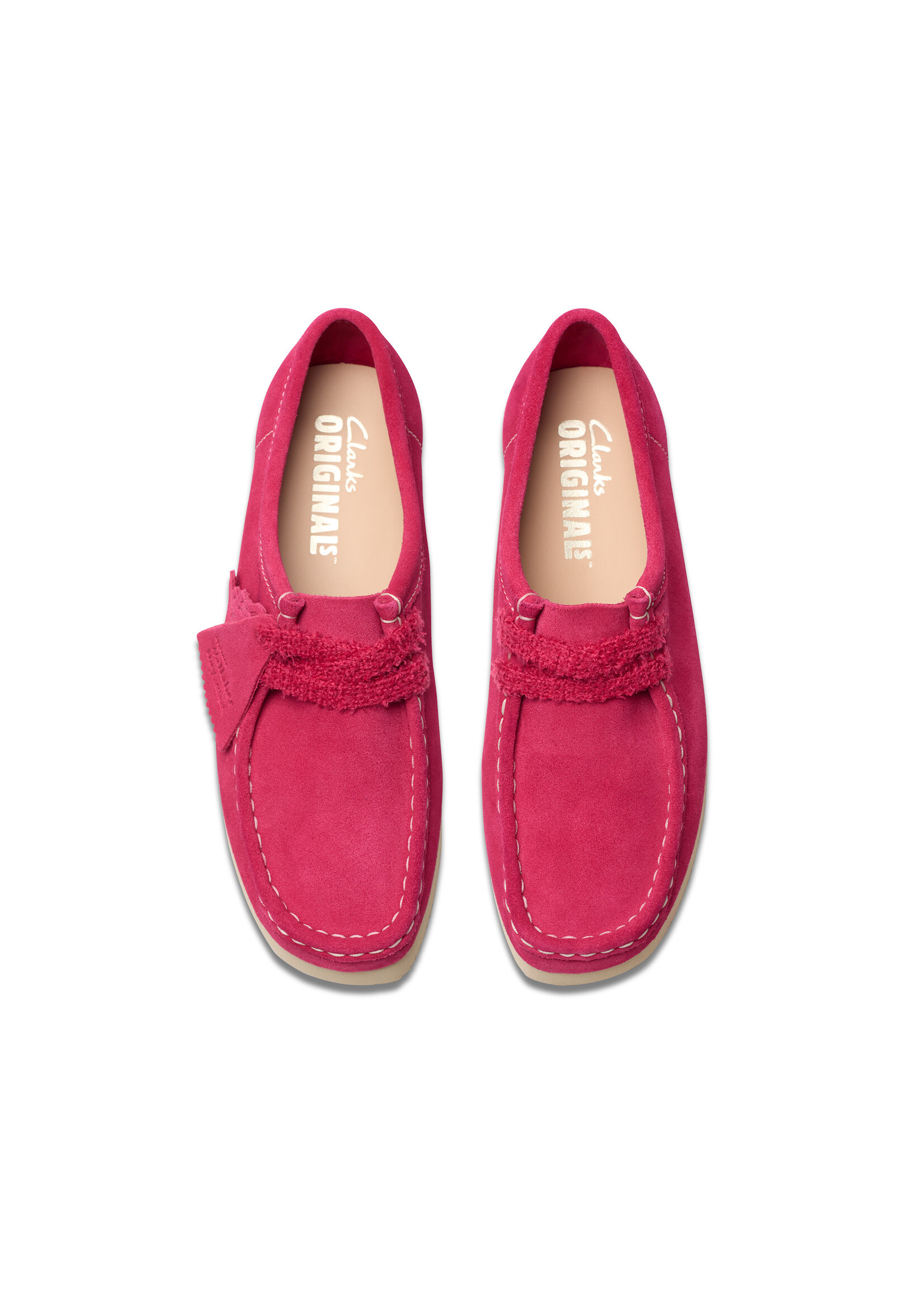Clarks Womens Wallabee. 2604 Bright Pink Sde  | 26182220