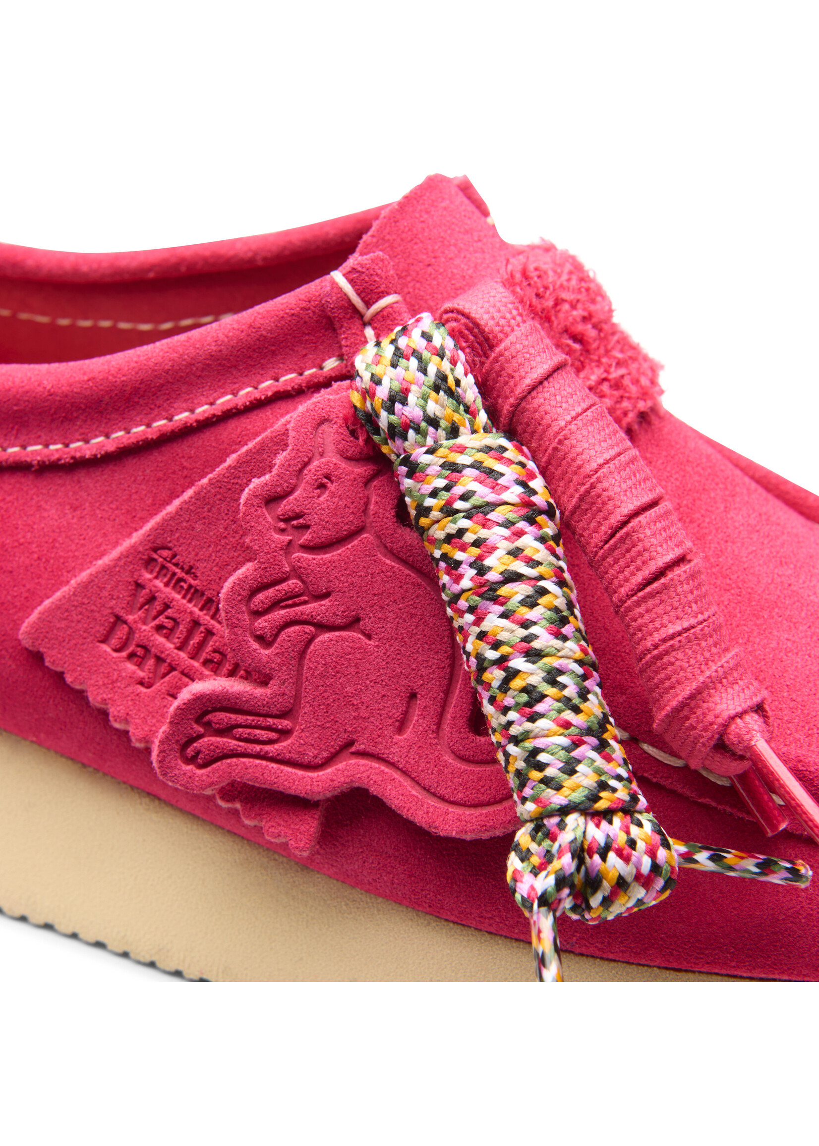 Clarks Womens Wallabee. 2604 Bright Pink Sde  | 26182220