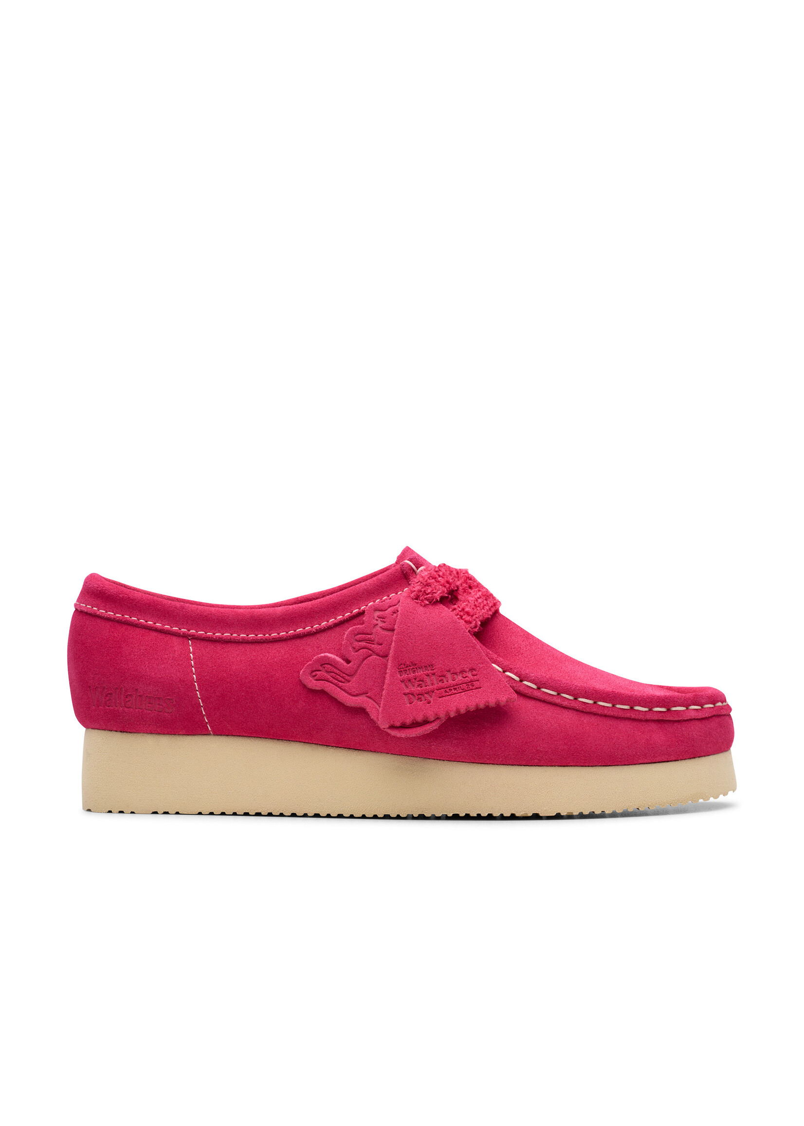 Clarks Womens Wallabee. 2604 Bright Pink Sde  | 26182220
