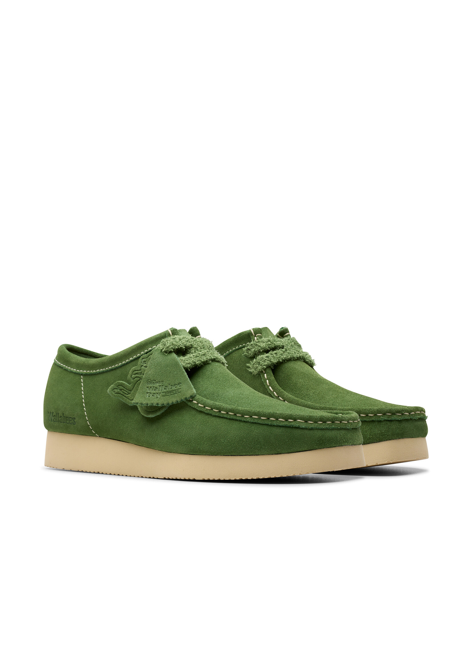Clarks Mens Wallabee 2604 Green Suede | 26182222