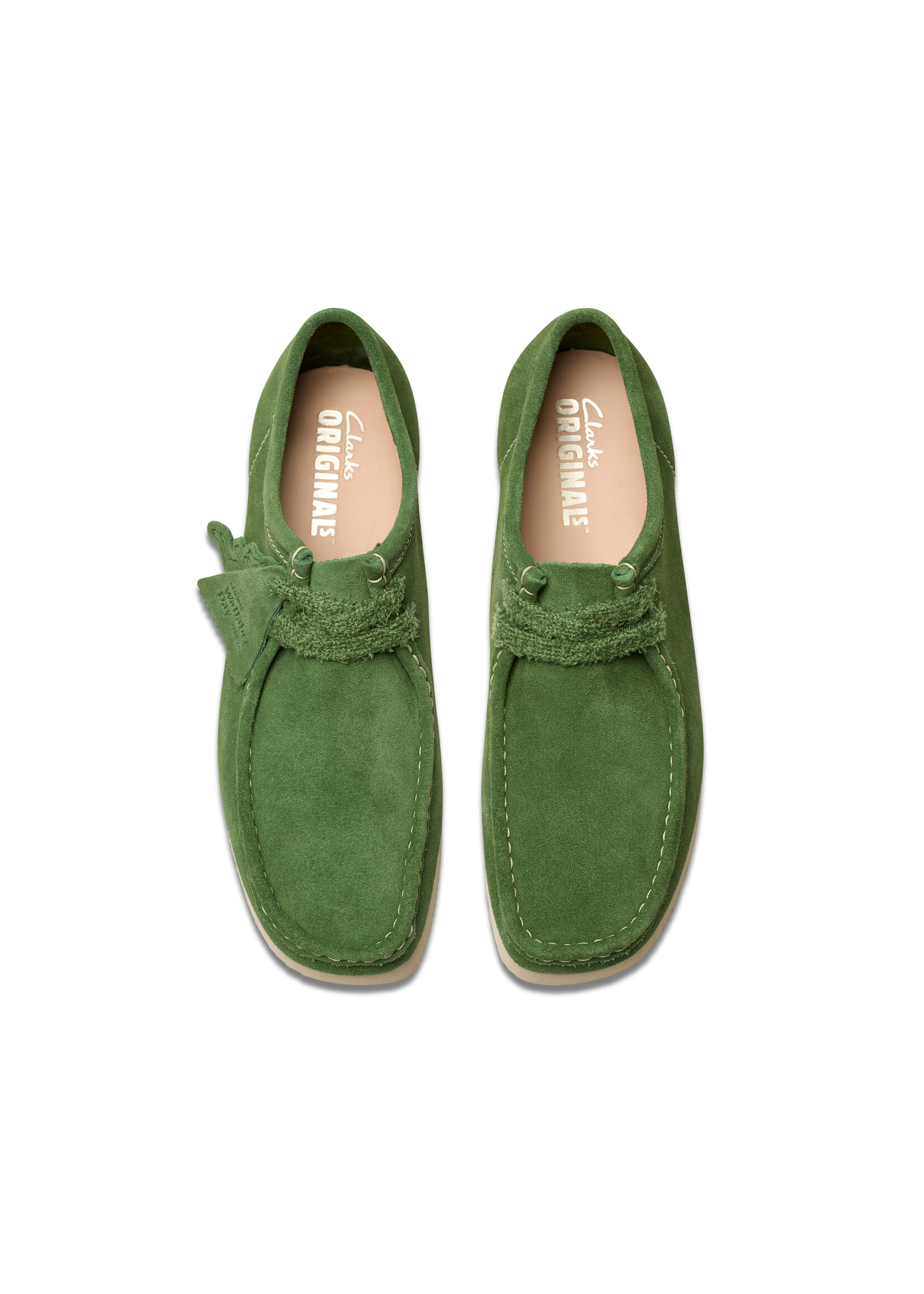 Clarks Mens Wallabee 2604 Green Suede | 26182222