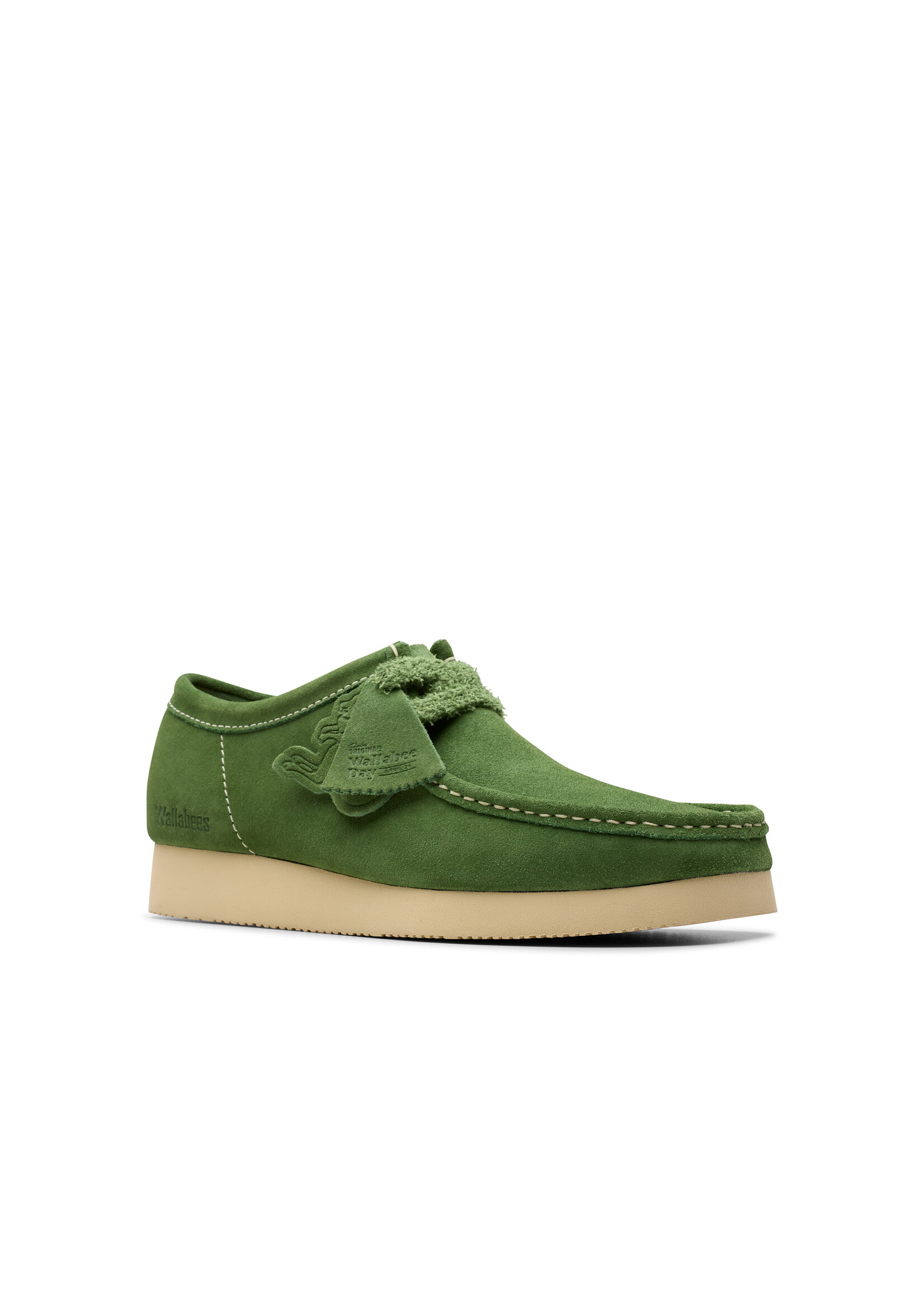 Clarks Mens Wallabee 2604 Green Suede | 26182222