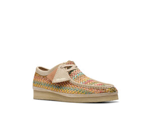 Clarks Mens Wallabee Multi Raffia Crepe | Textile | Originals