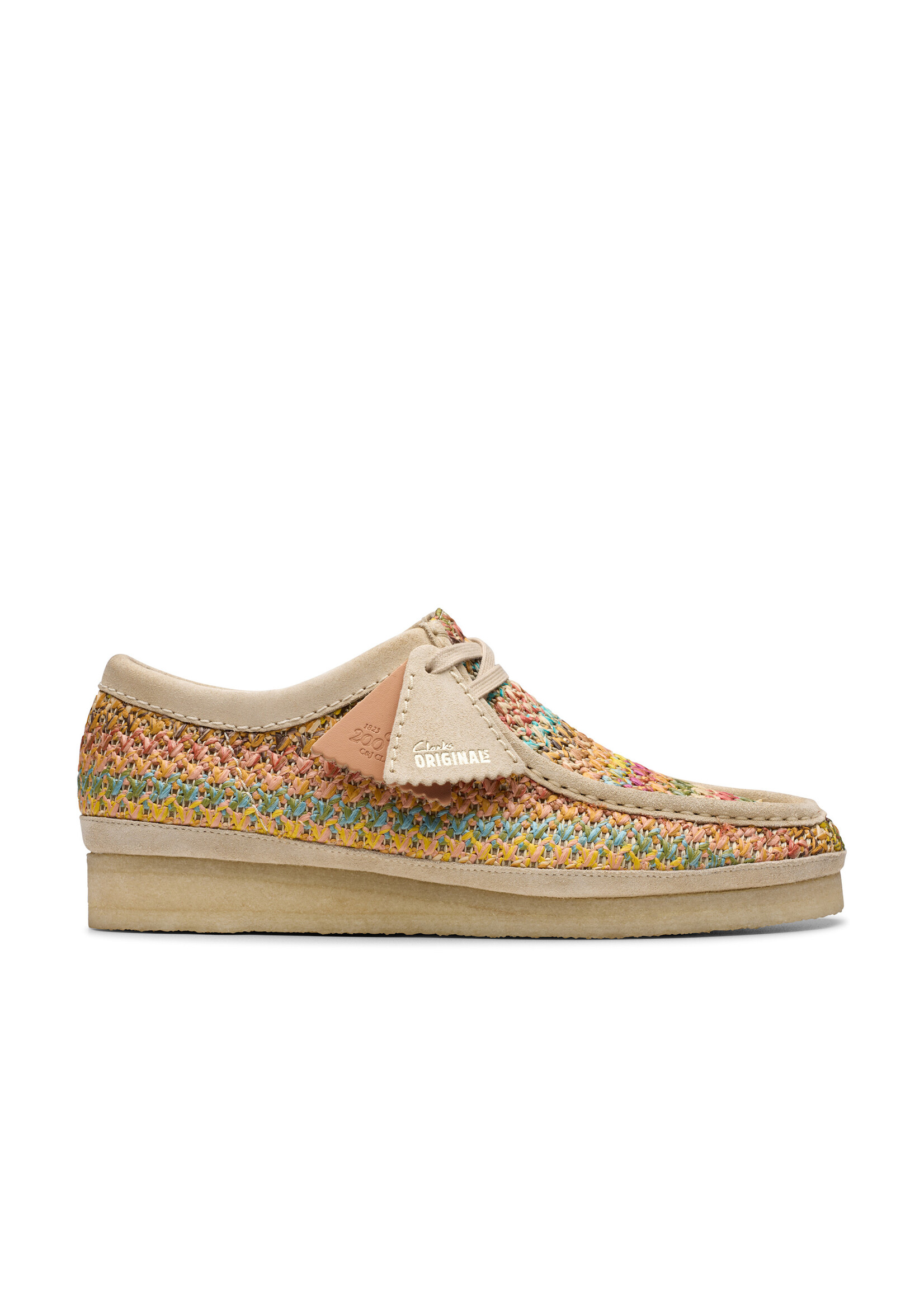 Clarks Mens Wallabee Multi Raffia Crepe | Textile | Originals |   26180640