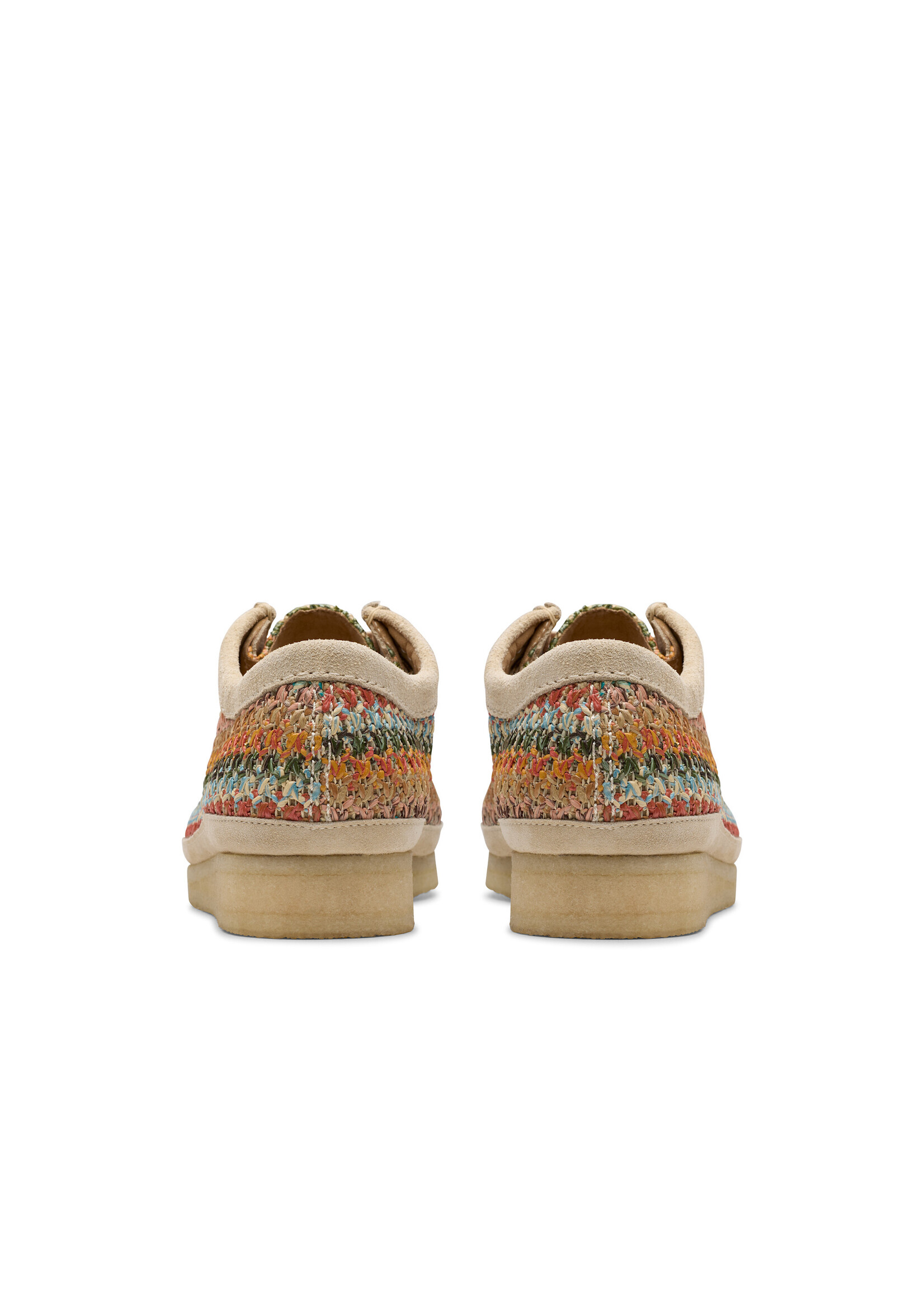 Clarks Mens Wallabee Multi Raffia Crepe | Textile | Originals |   26180640