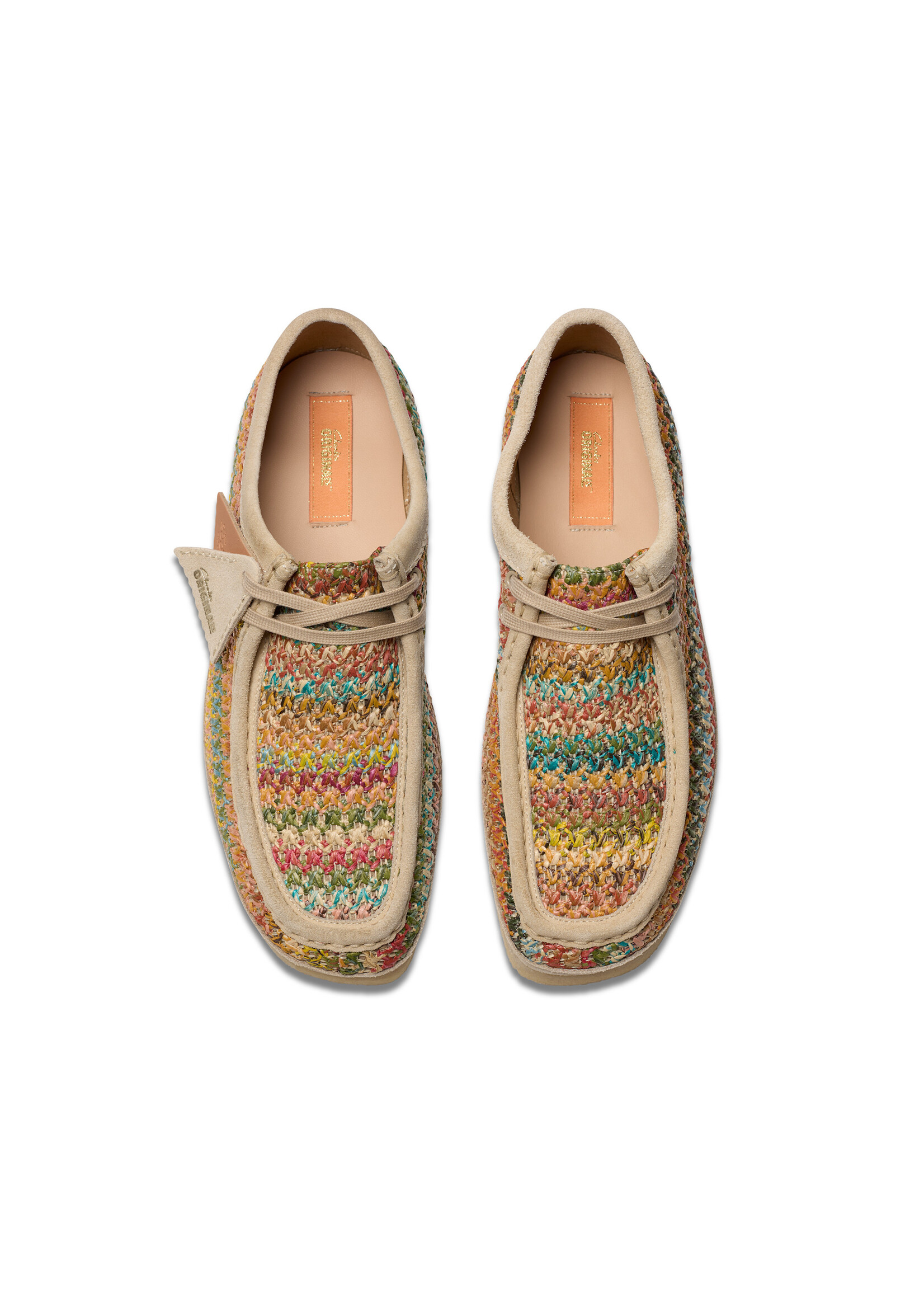 Clarks Mens Wallabee Multi Raffia Crepe | Textile | Originals |   26180640