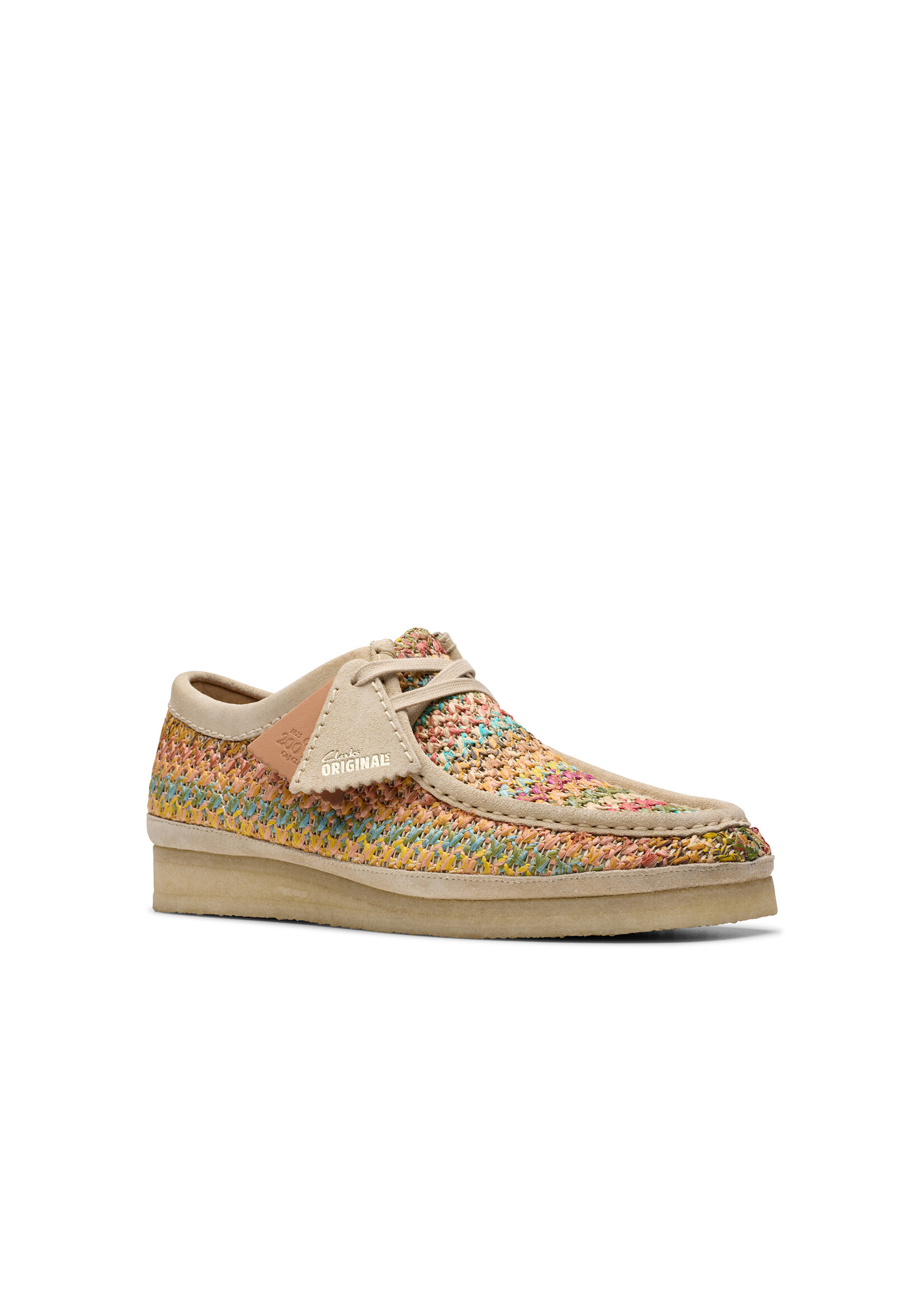 Clarks Mens Wallabee Multi Raffia Crepe | Textile | Originals |   26180640