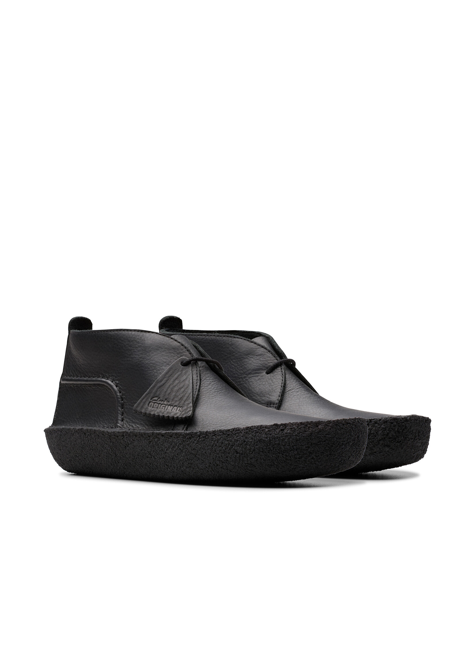 Clarks Mens Desert Rain Black Leather | Crepe Sole | Vietnam 26180626