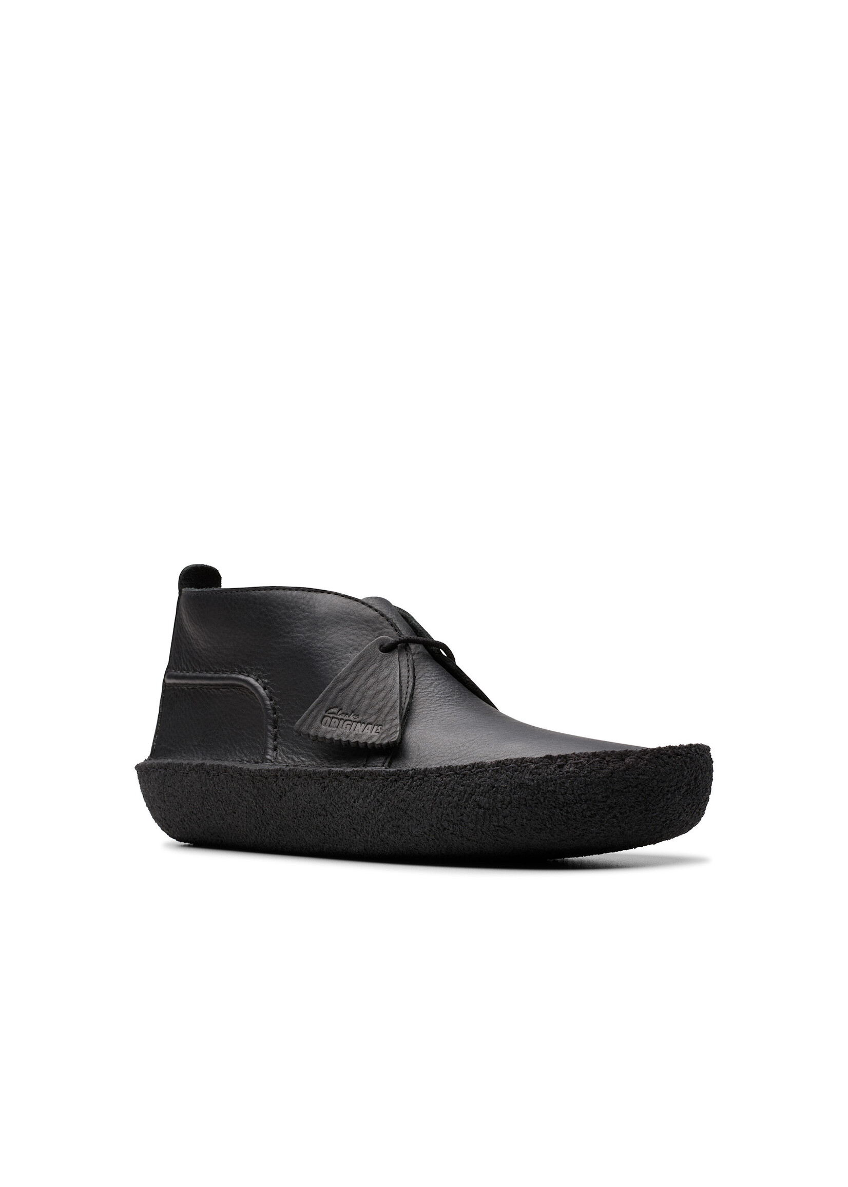 Clarks Mens Desert Rain Black Leather | Crepe Sole | Vietnam 26180626