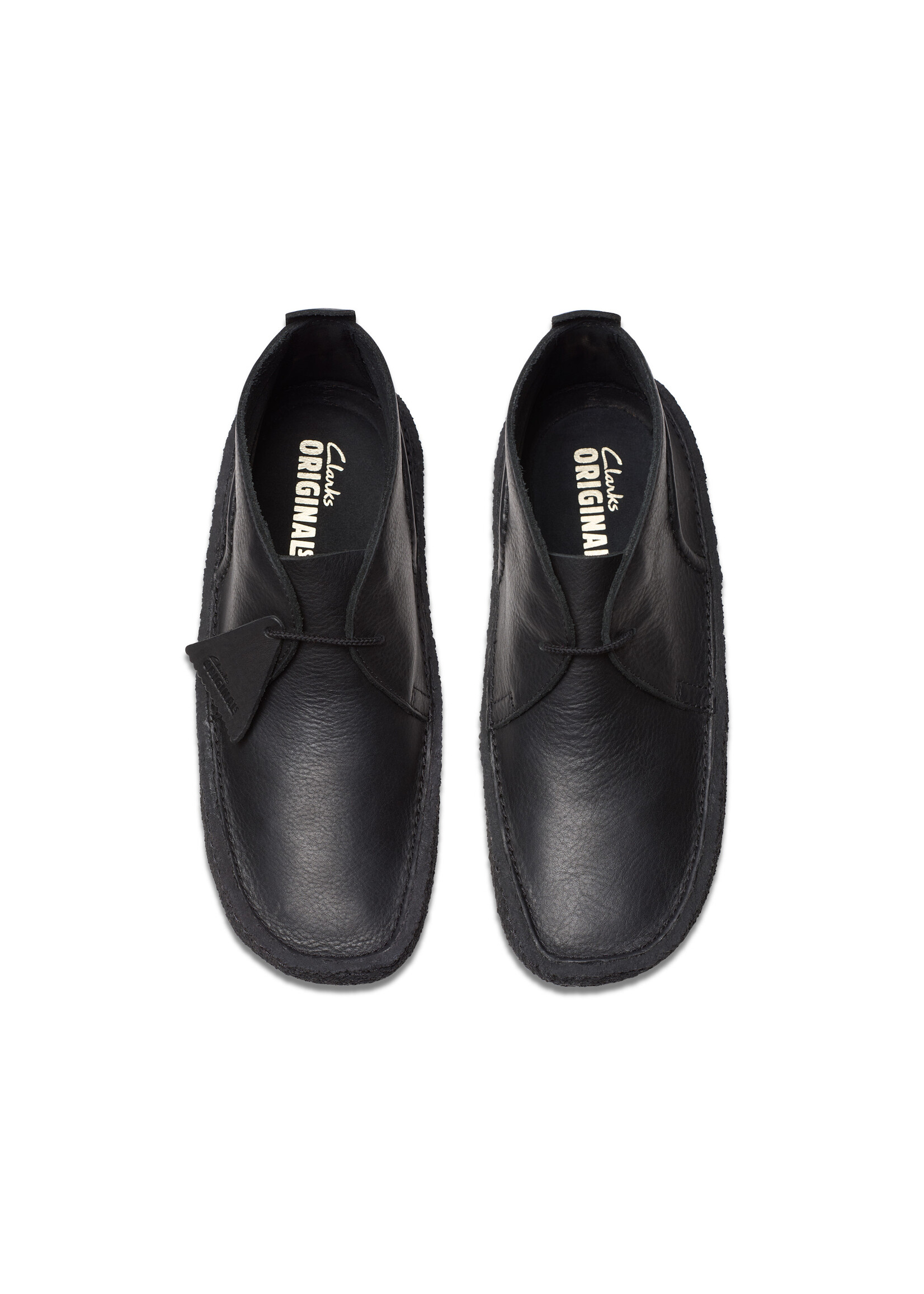 Clarks Mens Desert Rain Black Leather | Crepe Sole | Vietnam 26180626
