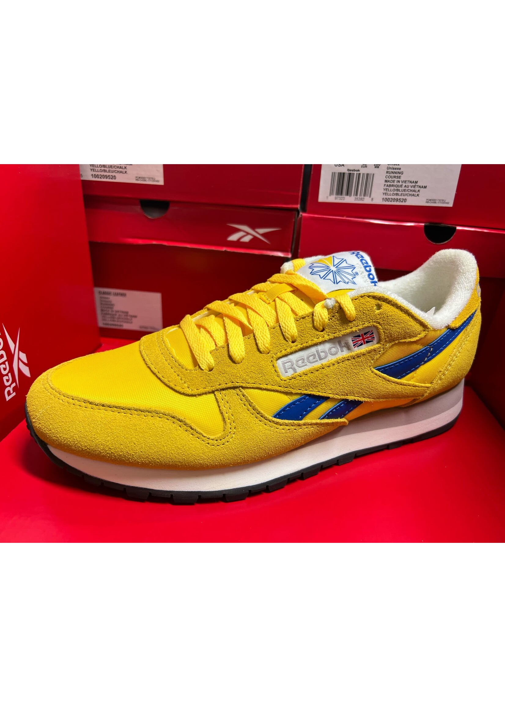Reebok Men's  British flag Classic Leather - Yellow/Blue/Chalk | Unisex | 100209520