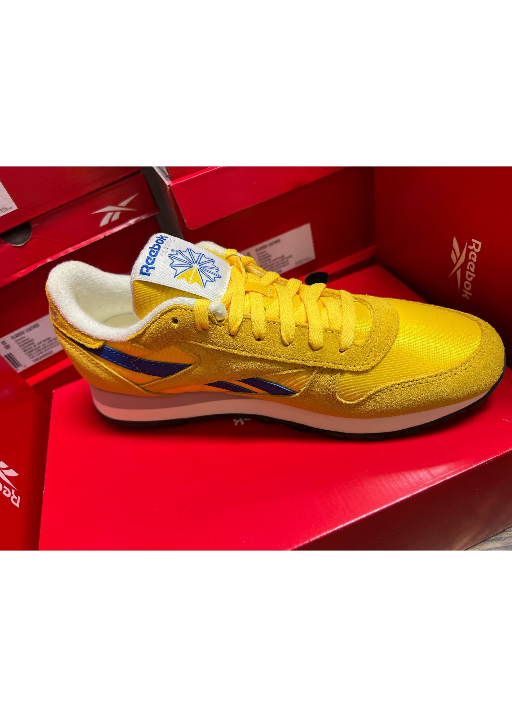 Reebok Men's  British flag Classic Leather - Yellow/Blue/Chalk | Unisex | 100209520