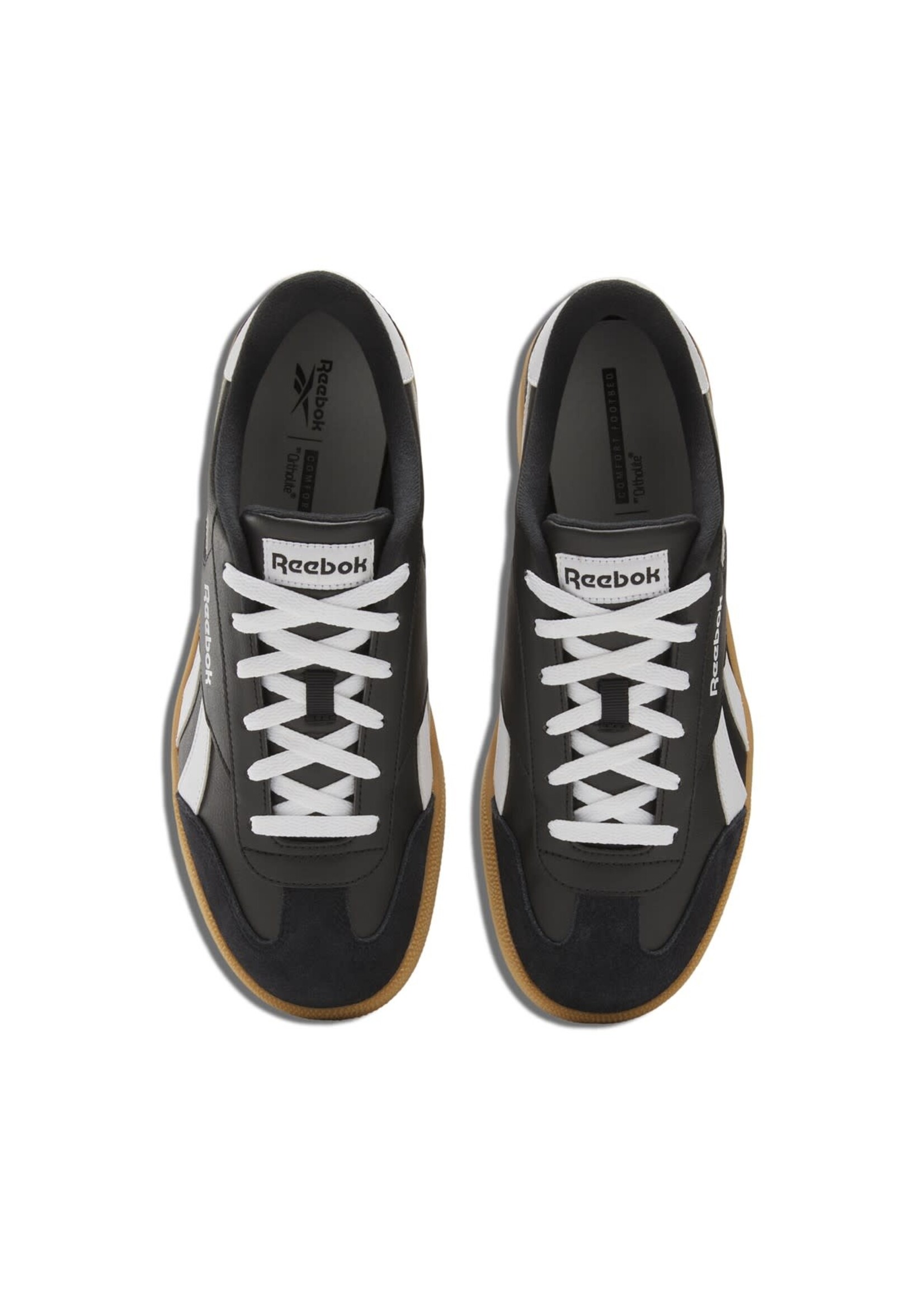 Reebok Men's Smash Edge Shoes - Black/White/Gum | Leather Upper | Gum Rubber Outsole | 100208246