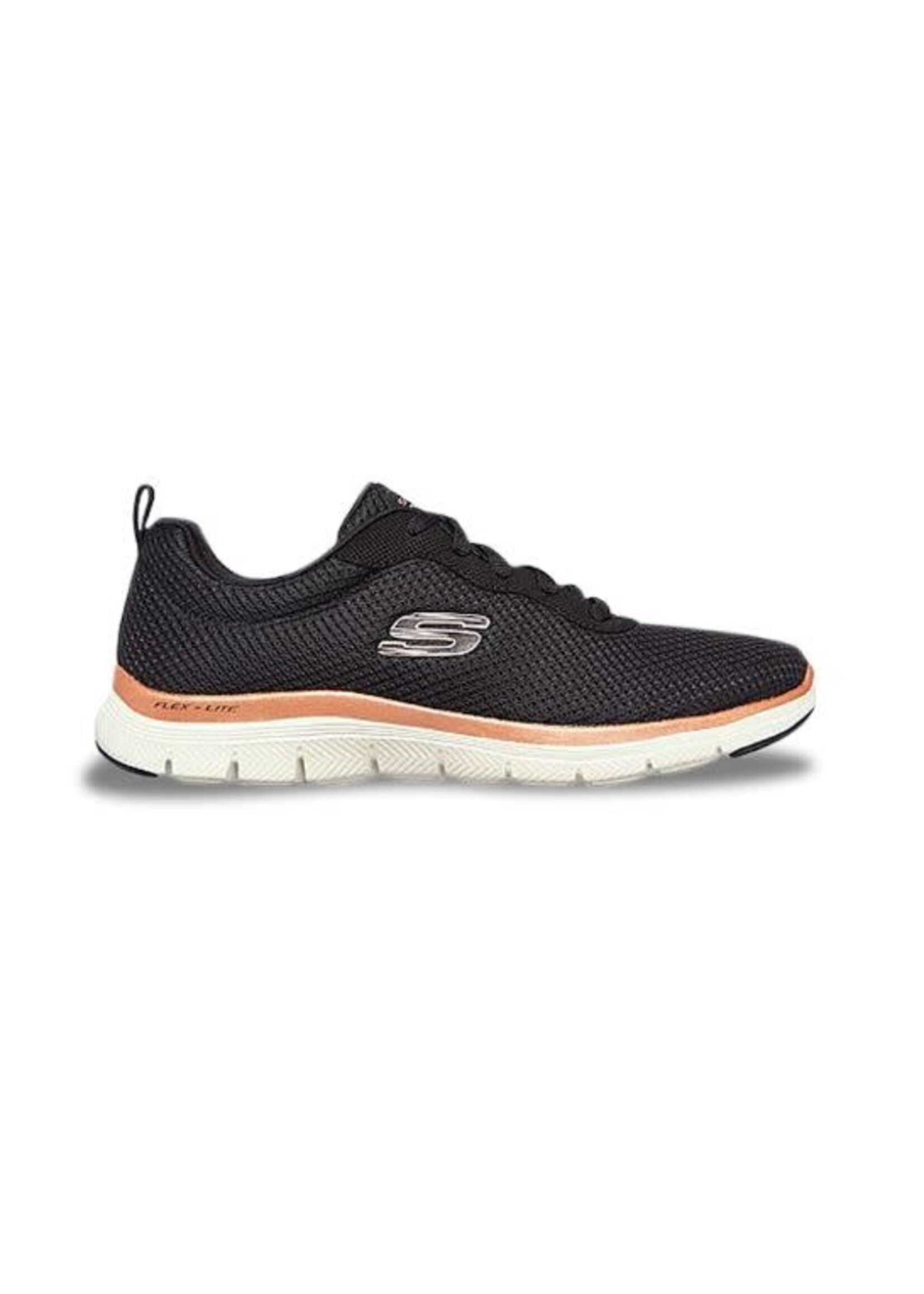 Skechers Women's Flex Appeal 4.0 Sneaker, Black/Rose Gold